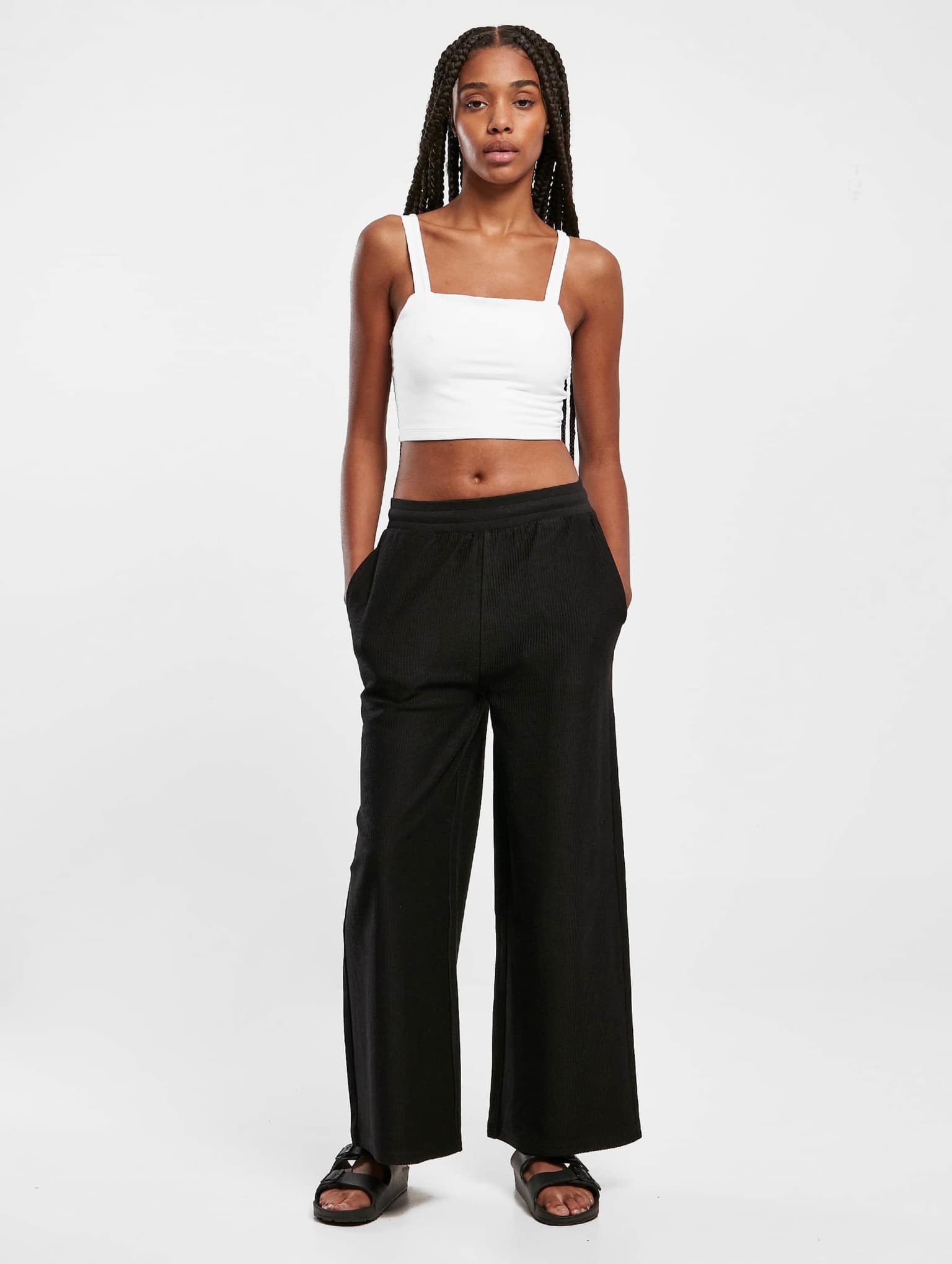 Urban Classics Ladies Straight Rib Terry Pants – Bild 4