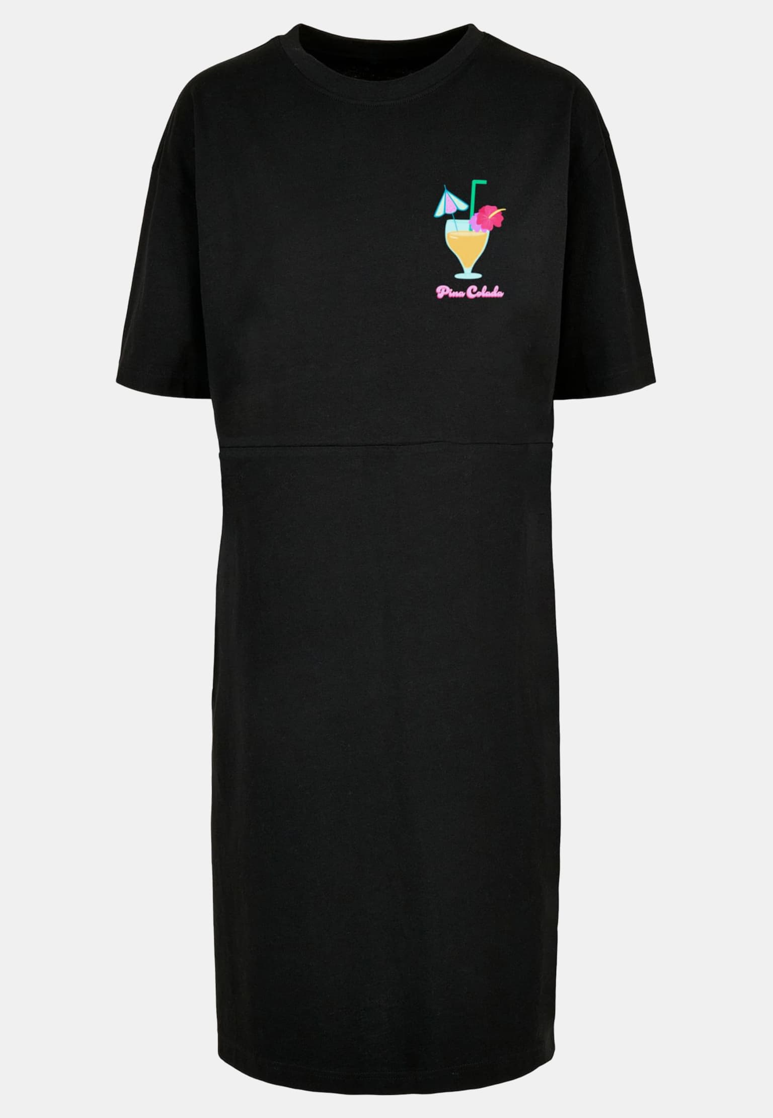 Merchcode POD Ladies Pina Colada Oversized Slit Tee Dress – Bild 3