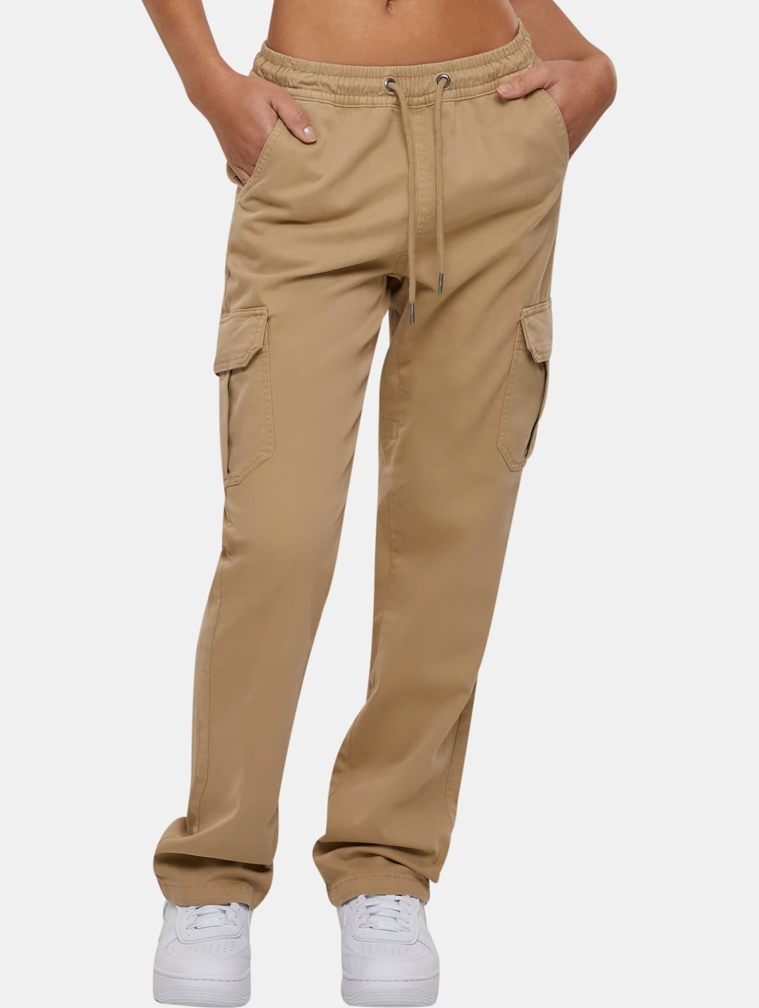 Urban Classics Ladies High Waist Twill Cargo Pants