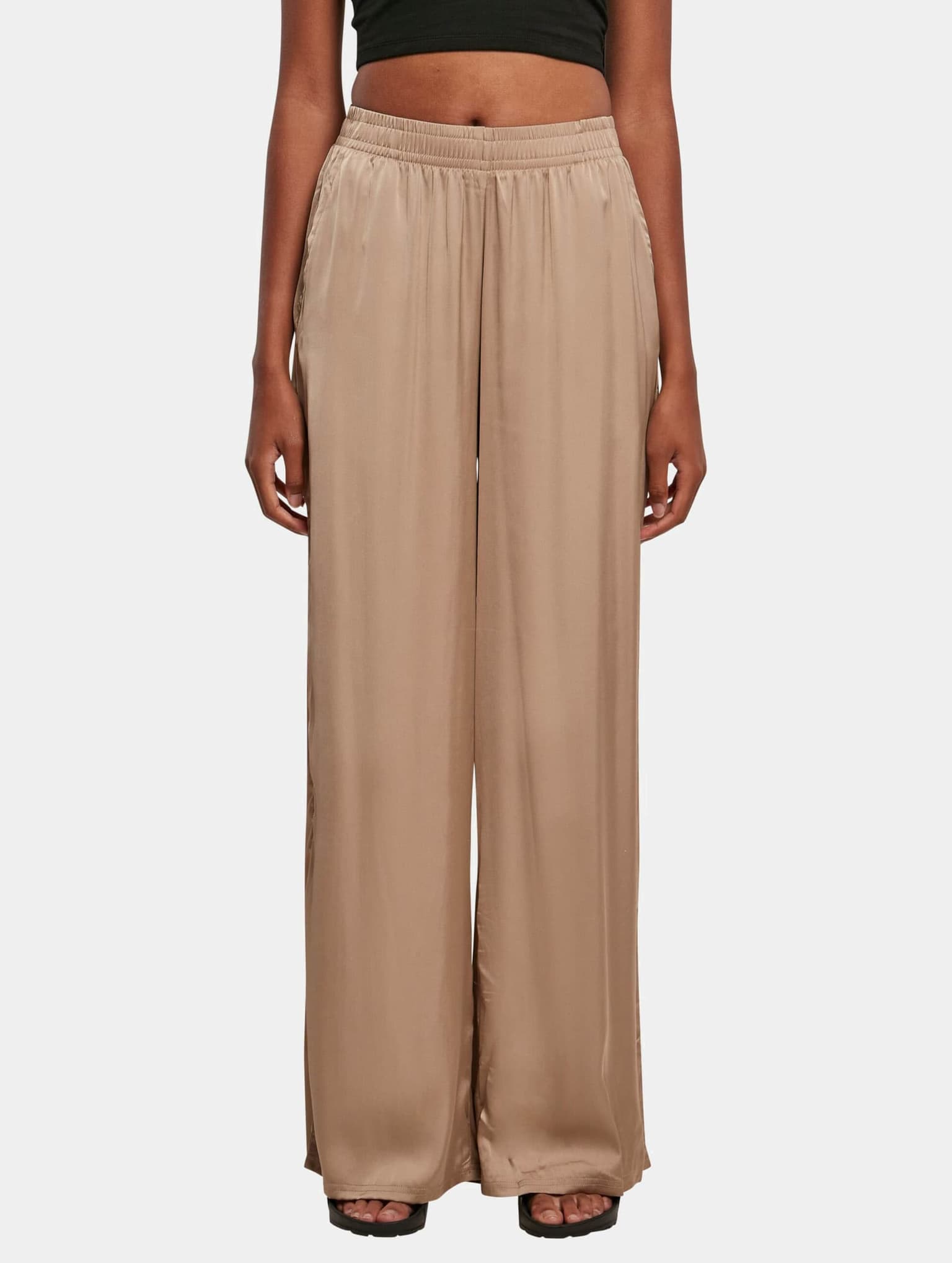 Urban Classics Ladies Satin Wide Leg Pants – Bild 3