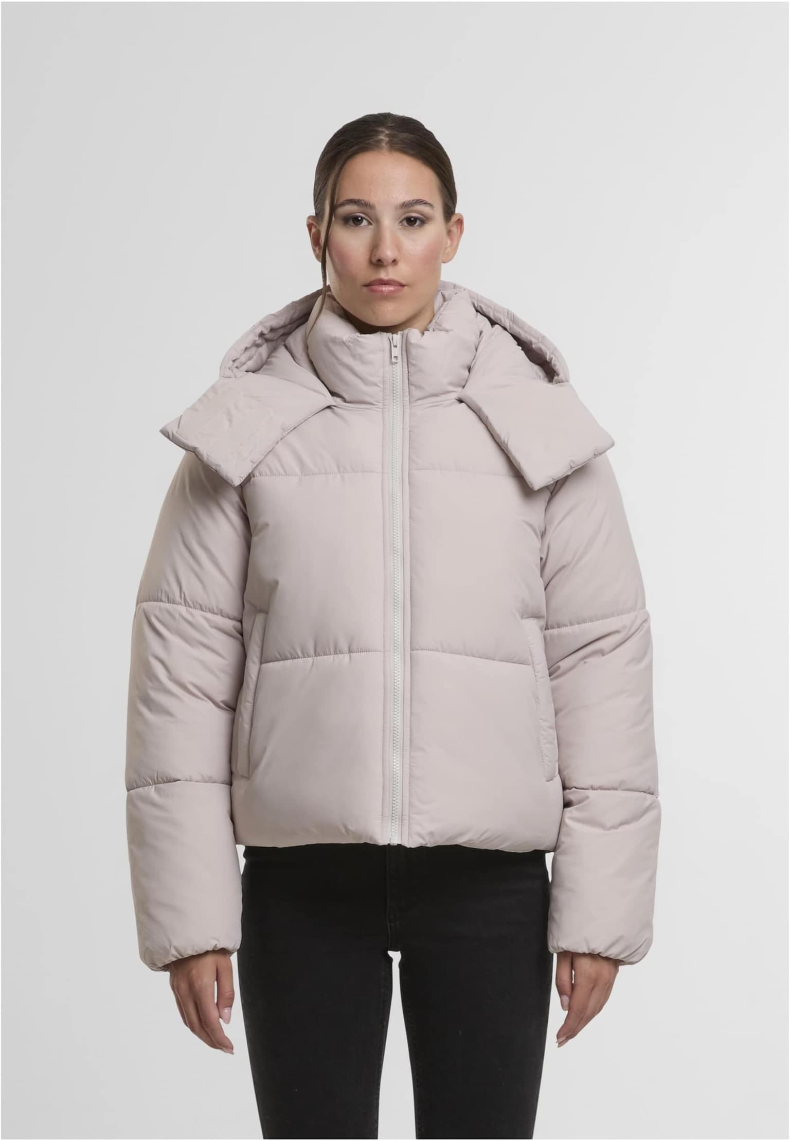 Urban Classics Ladies Hooded Collar Puffer Jacket – Bild 3