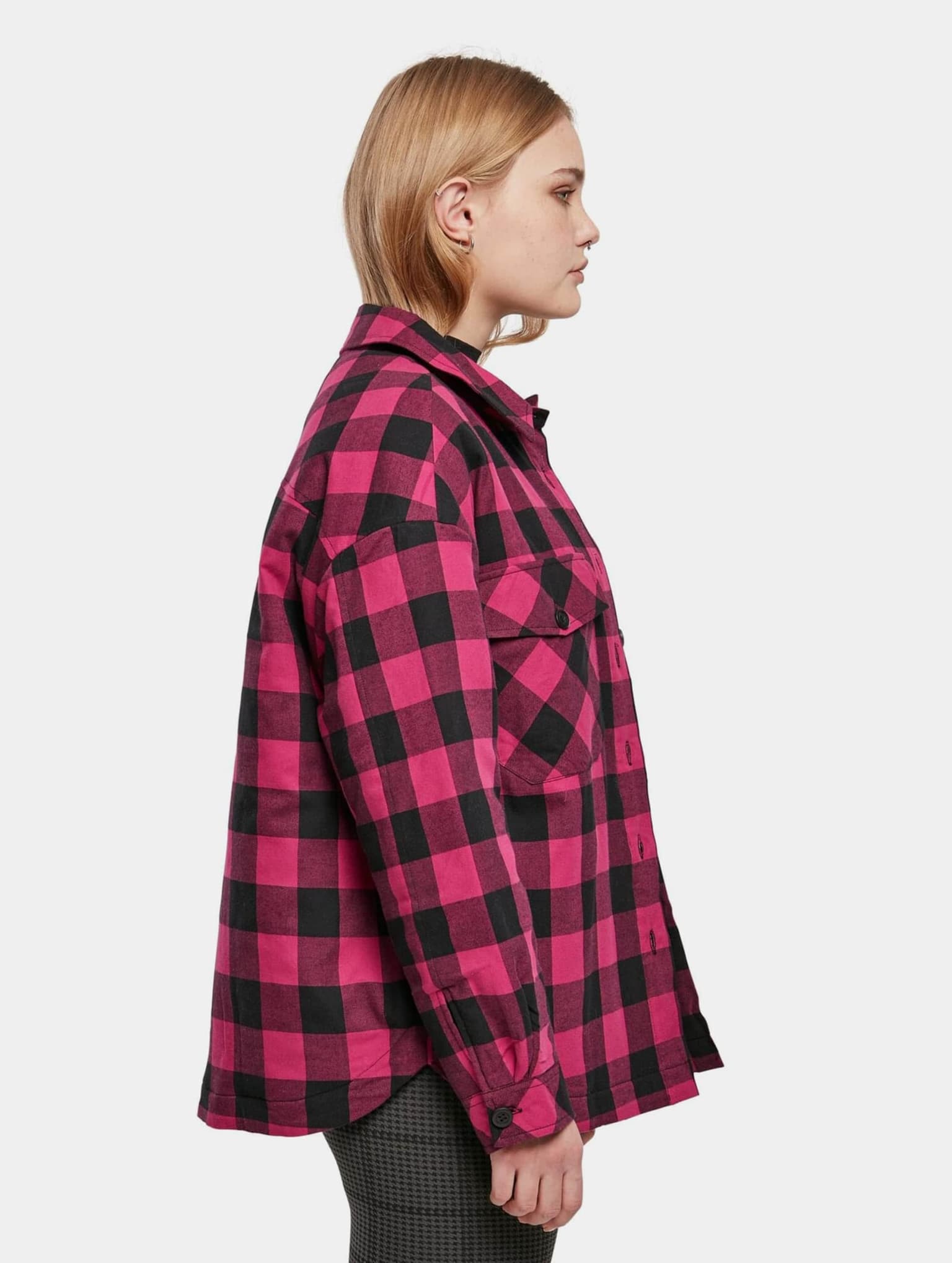 Urban Classics Ladies Flanell Padded Overshirt – Bild 4