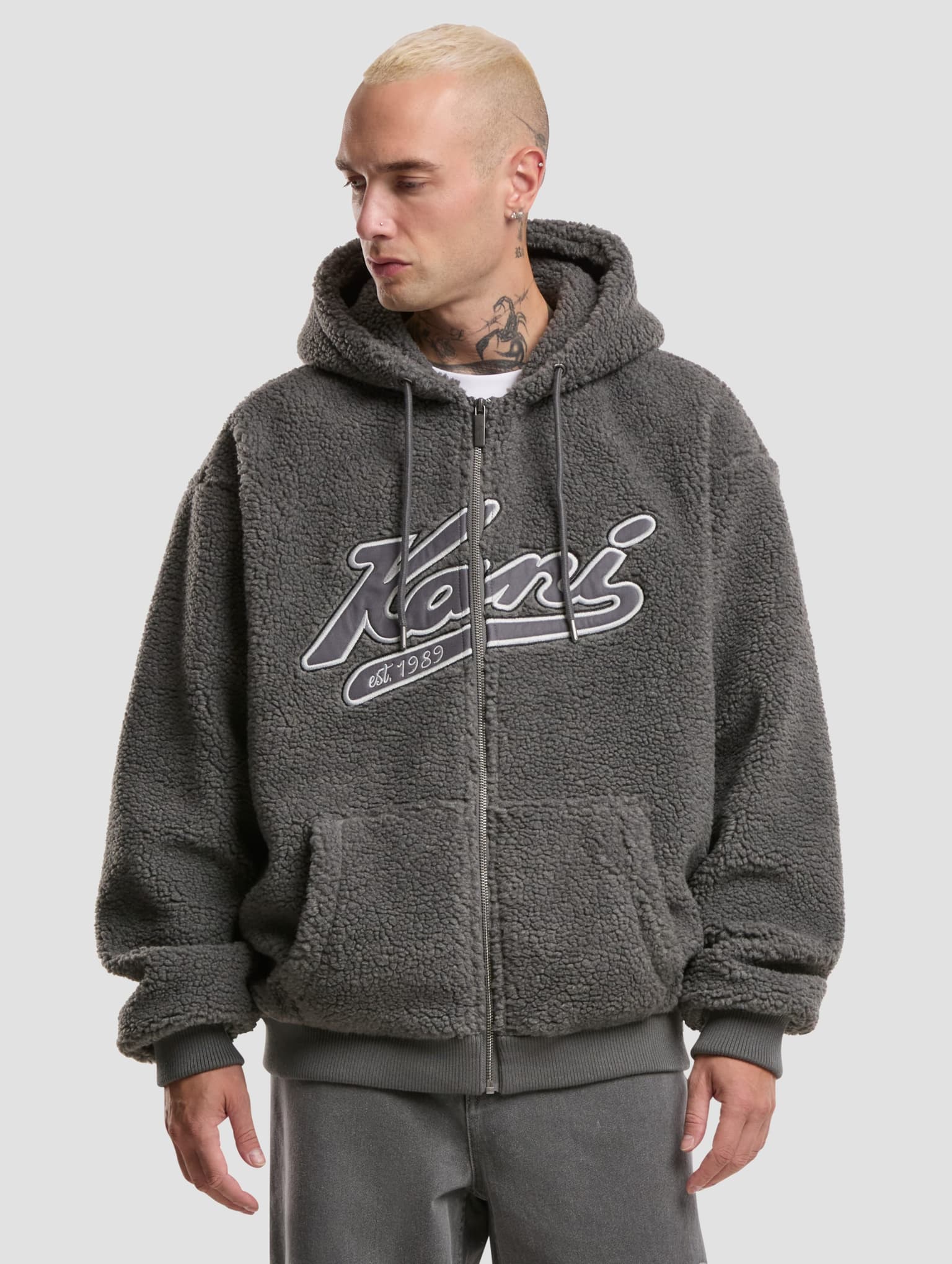 Karl Kani Varsity Teddy Zip Hoodie