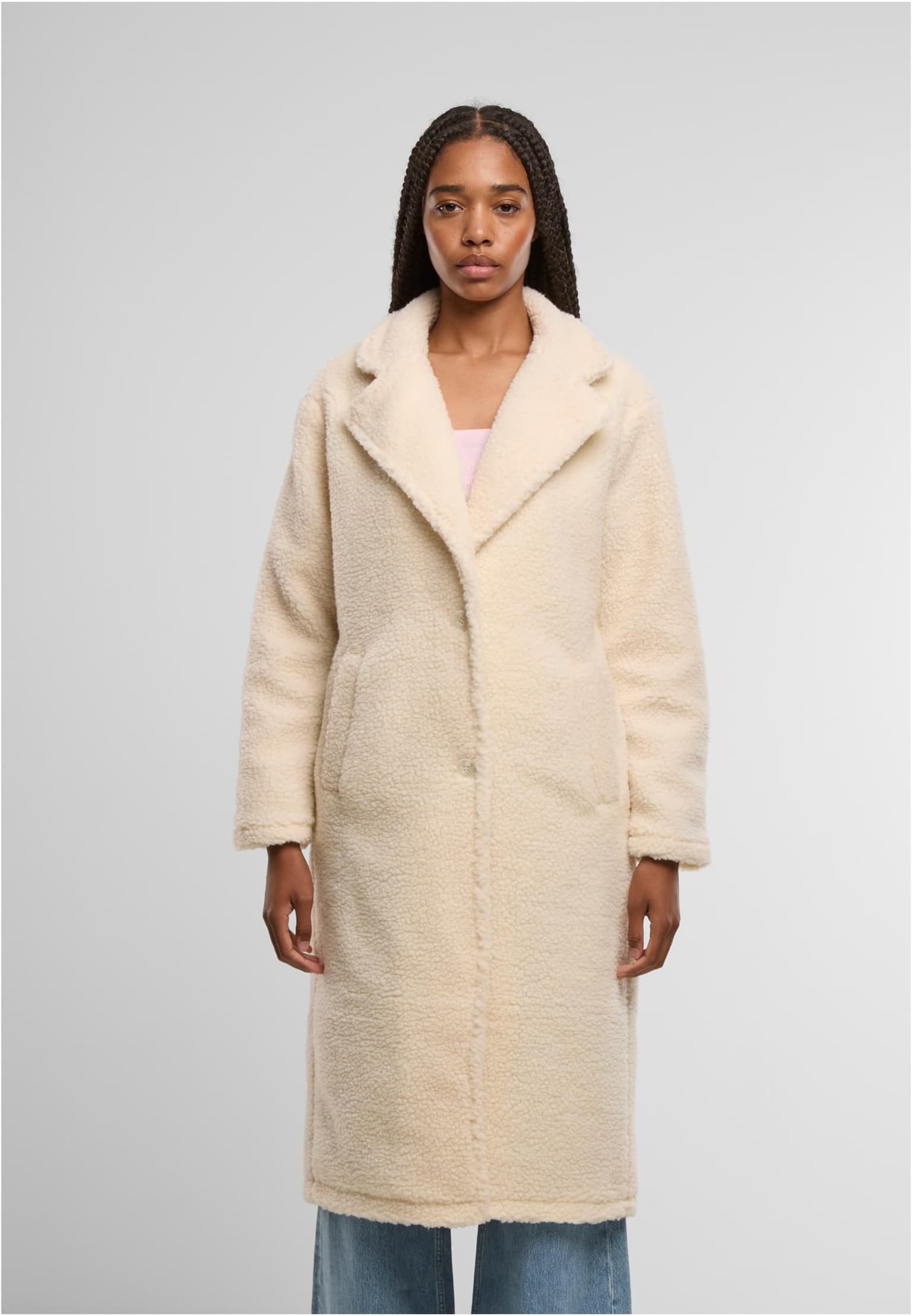Urban Classics Ladies Teddy Long Coat – Bild 3