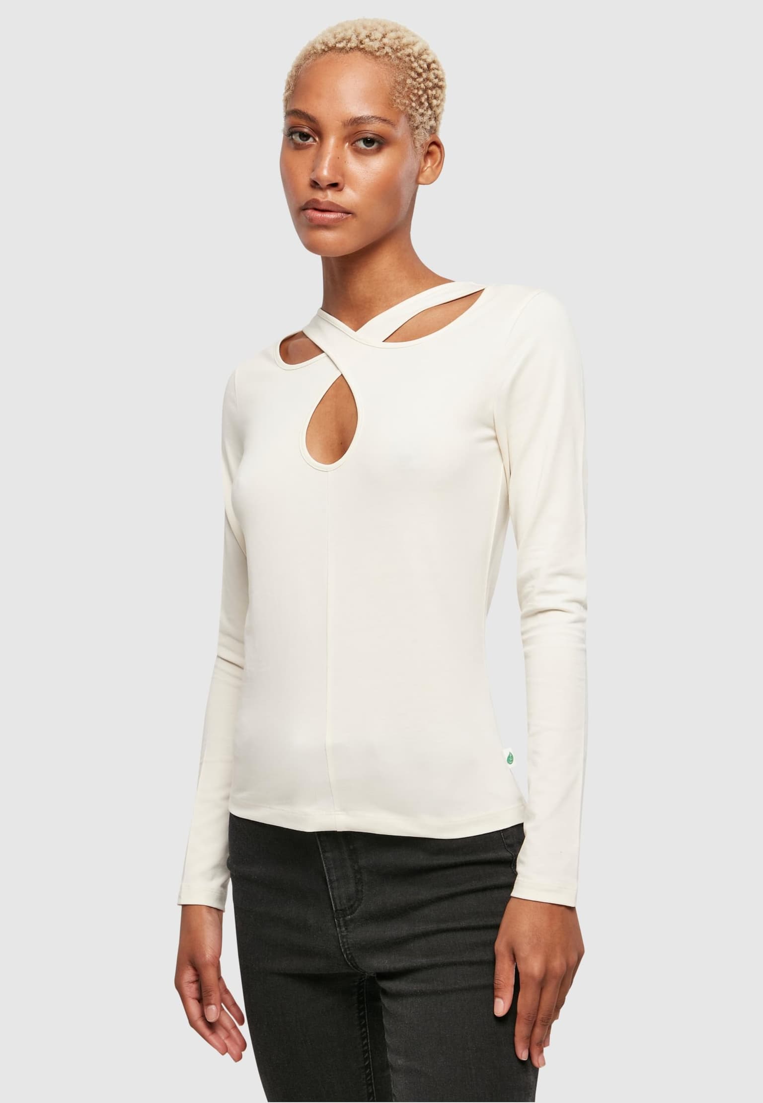Urban Classics Ladies Crossed Cut Out Longsleeve