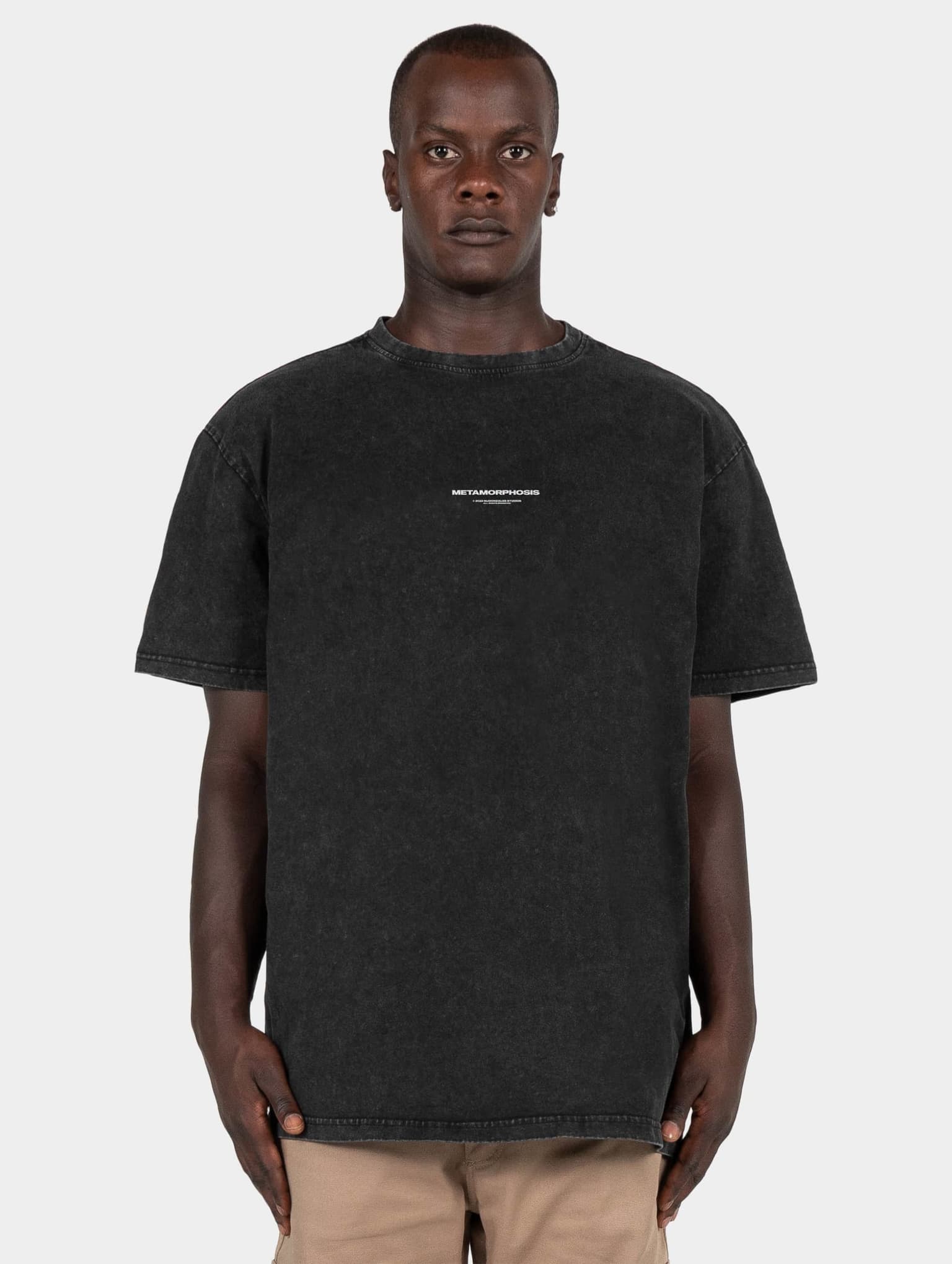 MJ Gonzales METAMORPHOSE V.4 Acid Washed Heavy Oversized Tee – Bild 3