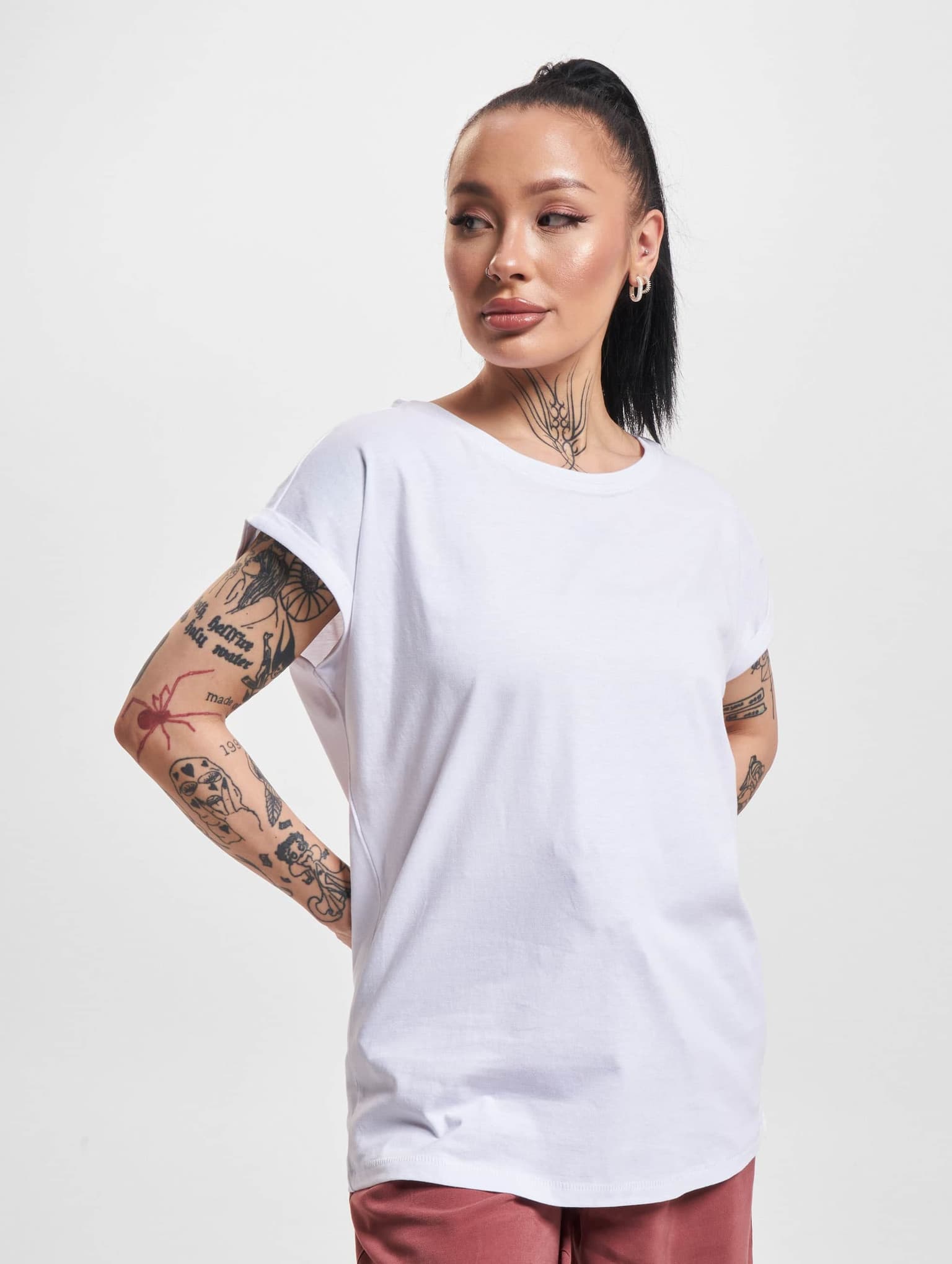 Urban Classics Ladies Extended Shoulder Tee 2-Pack – Bild 2