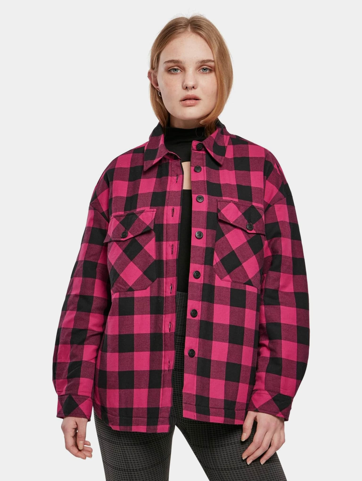 Urban Classics Ladies Flanell Padded Overshirt