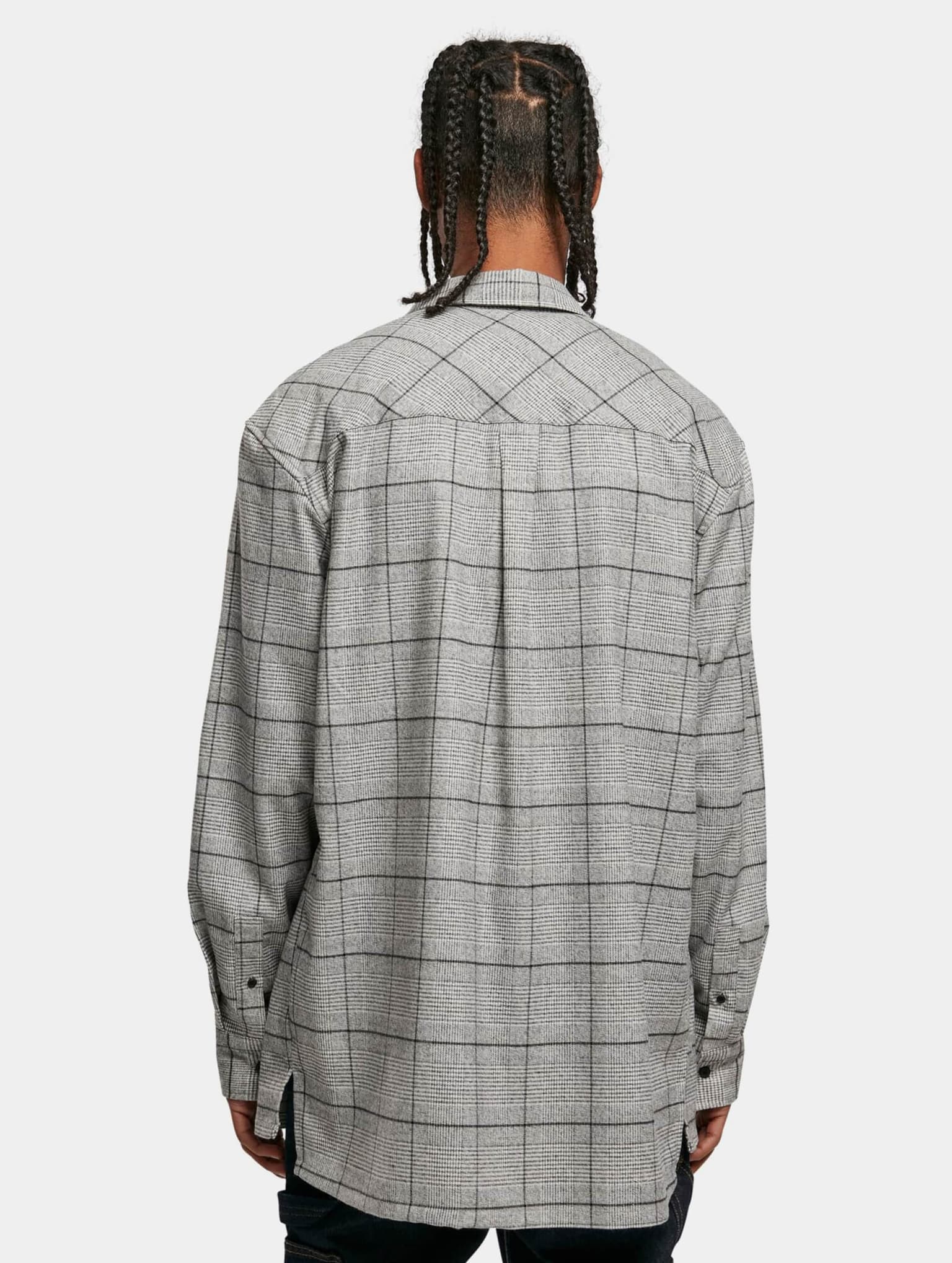 Urban Classics Long Oversized Checked Greyish Shirt – Bild 2