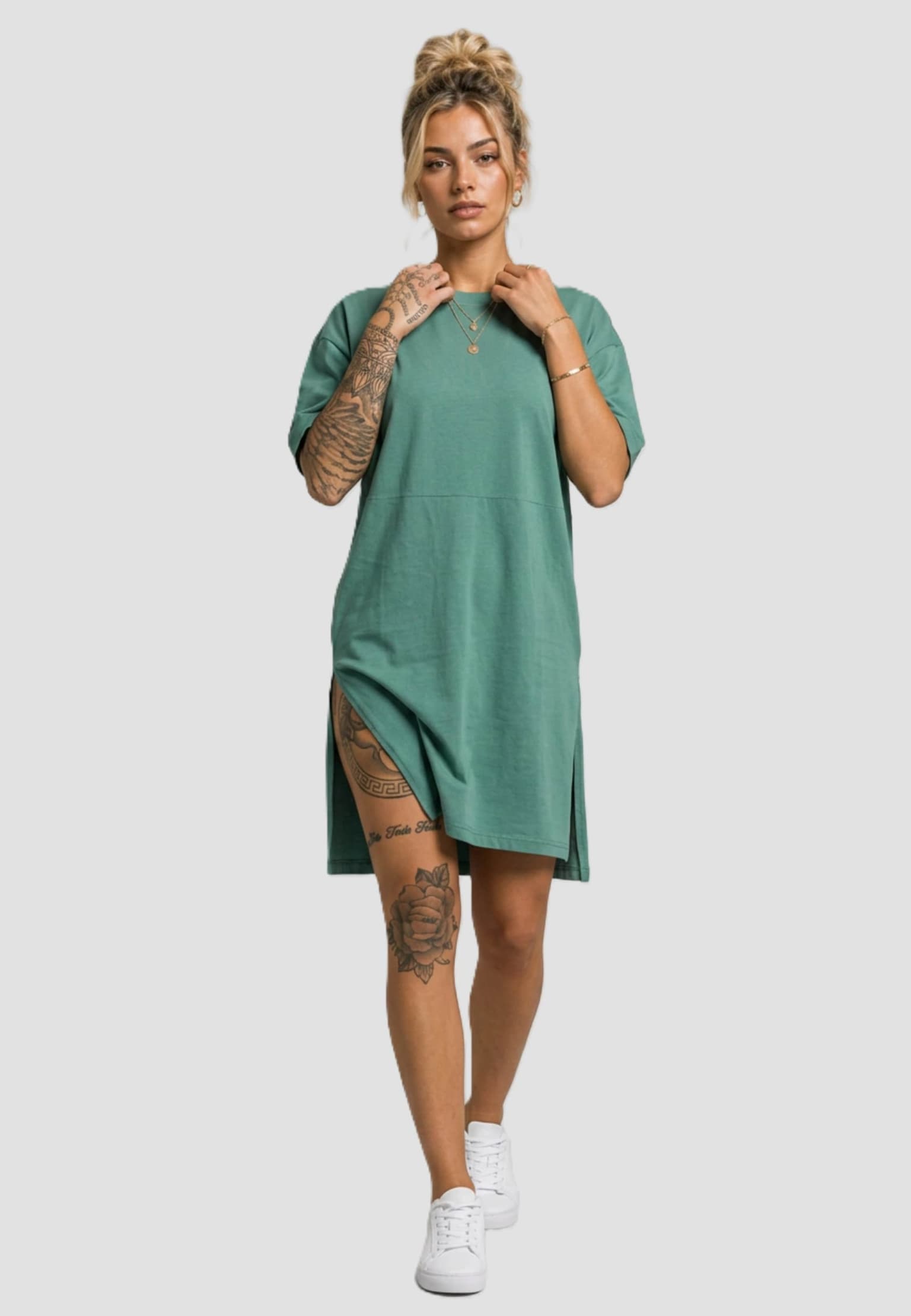 Urban Classics Ladies Essentials Oversized Slit Tee Dress