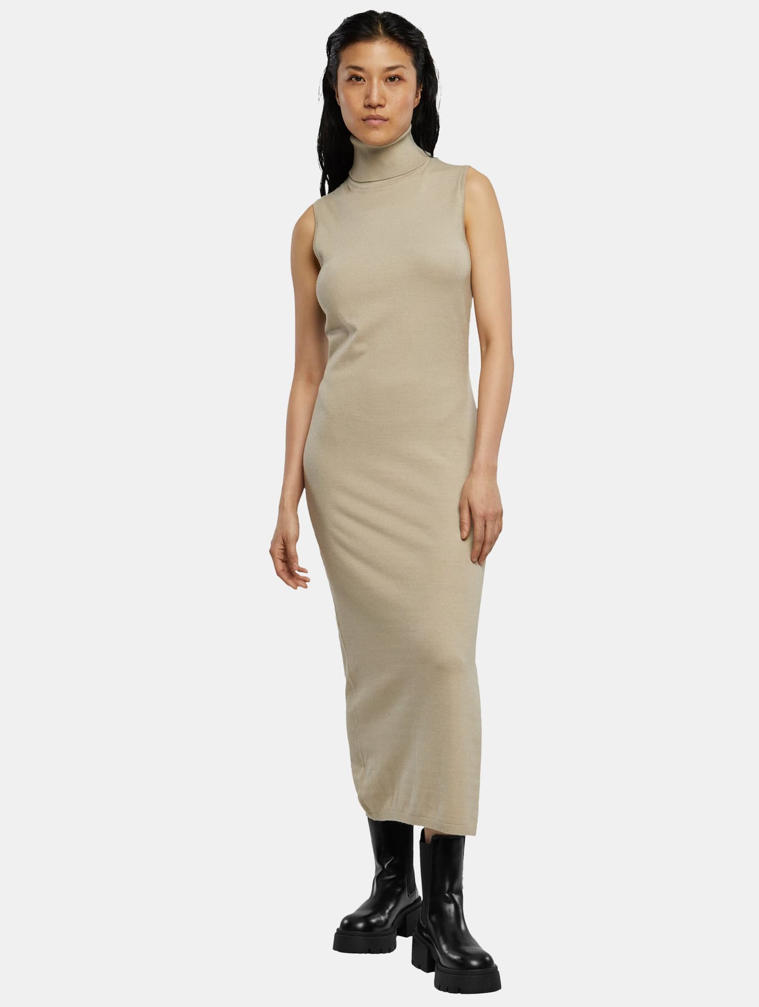 Urban Classics Ladies Knitted Eco Viscose Turtleneck Dress