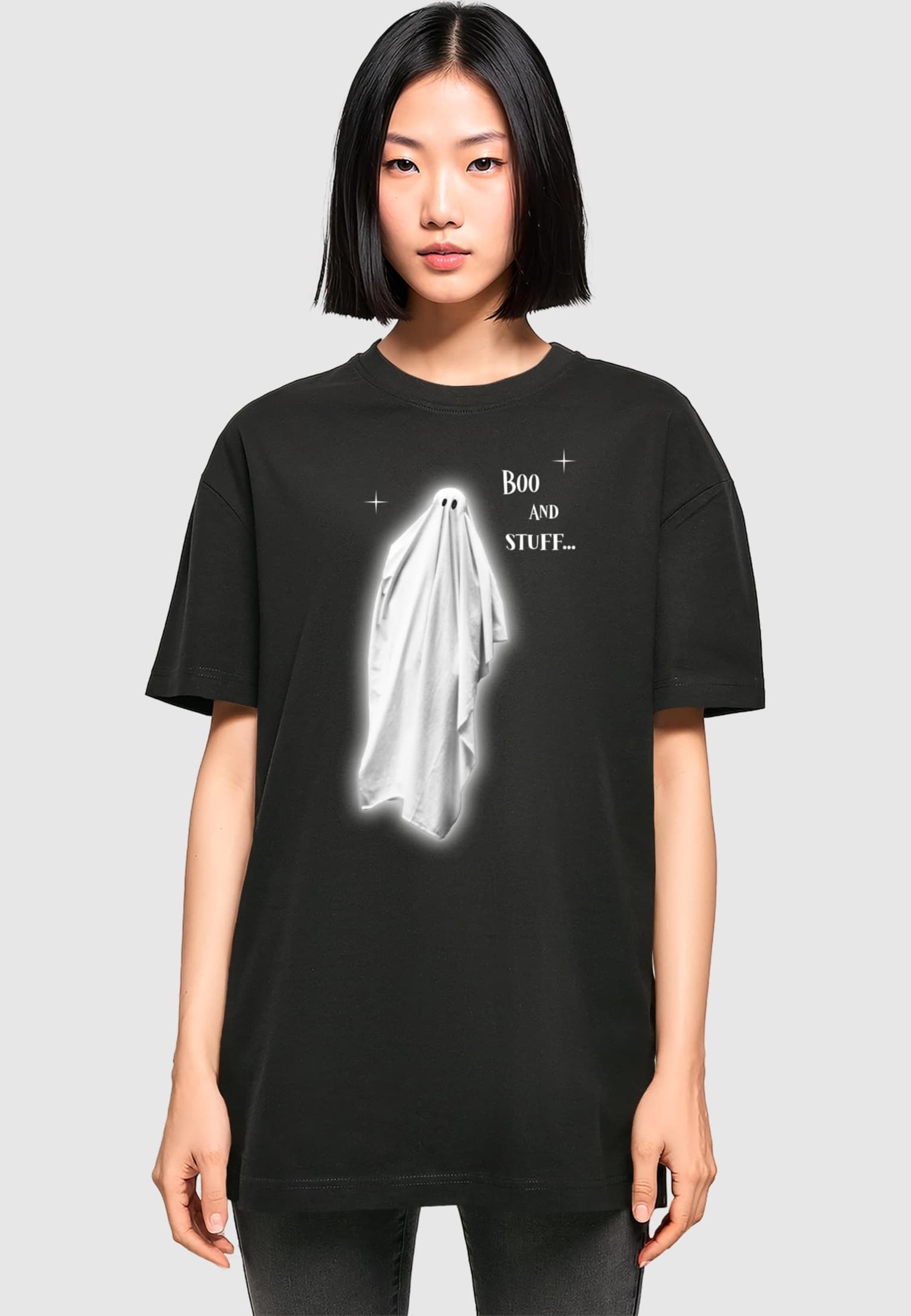 Merchcode Ladies Halloween - Boo And Stuff Tee
