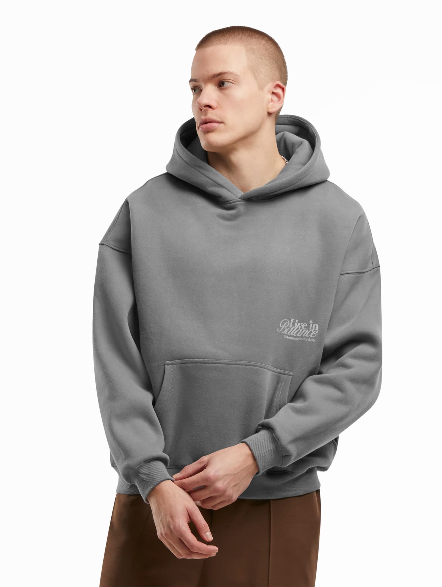 Another Cotton Lab Live in Balance Heavy Oversized Hoodie – Bild 2