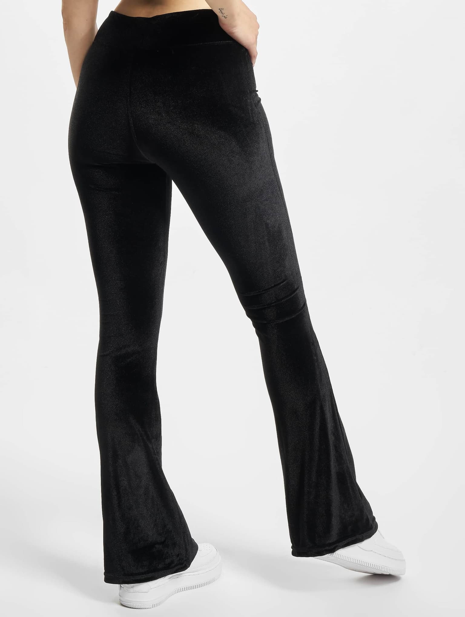 Urban Classics Ladies High Waist Velvet Boot Cut Leggings – Bild 2