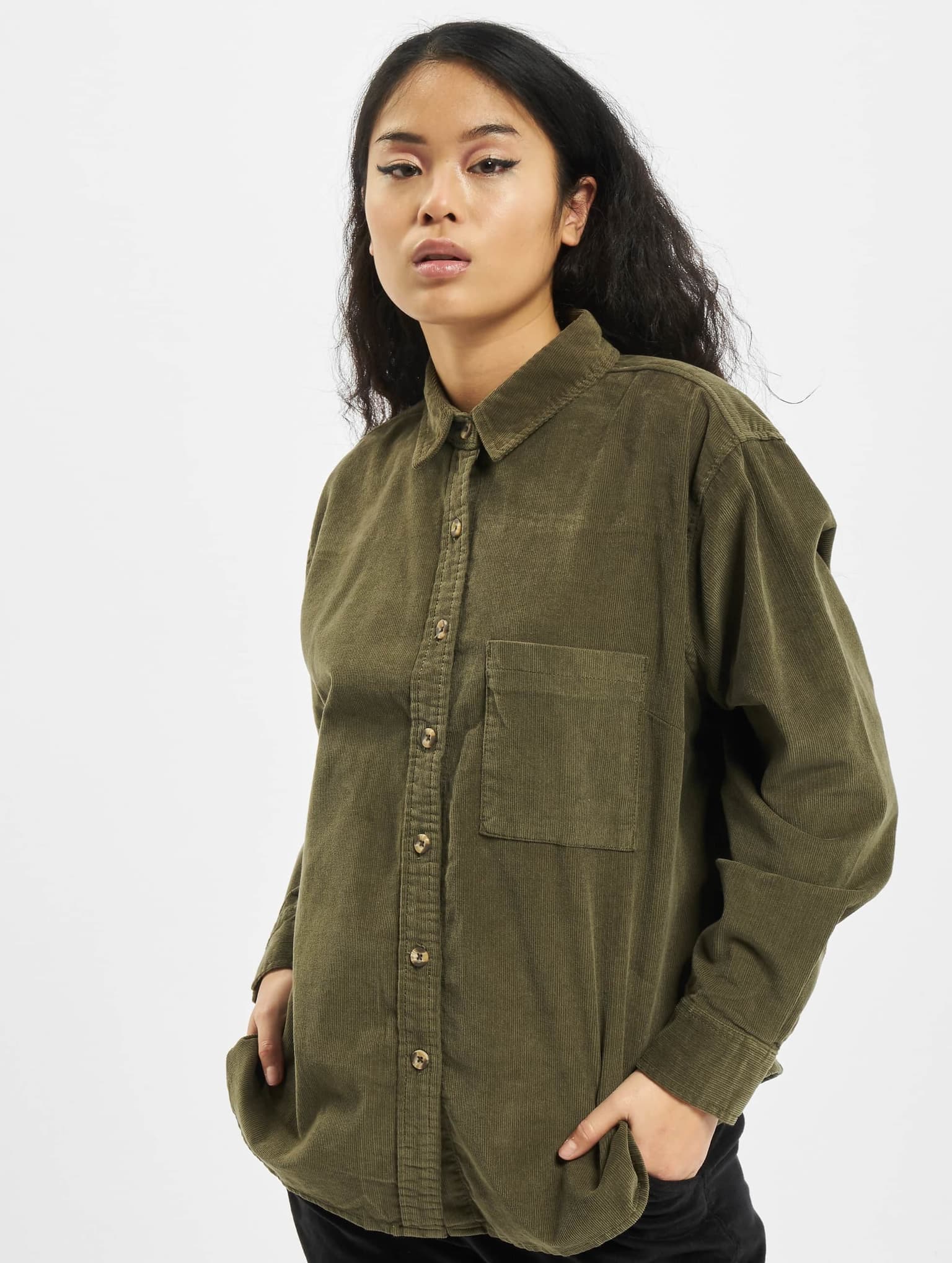 Urban Classics Ladies Corduroy Oversized Shirt – Bild 3