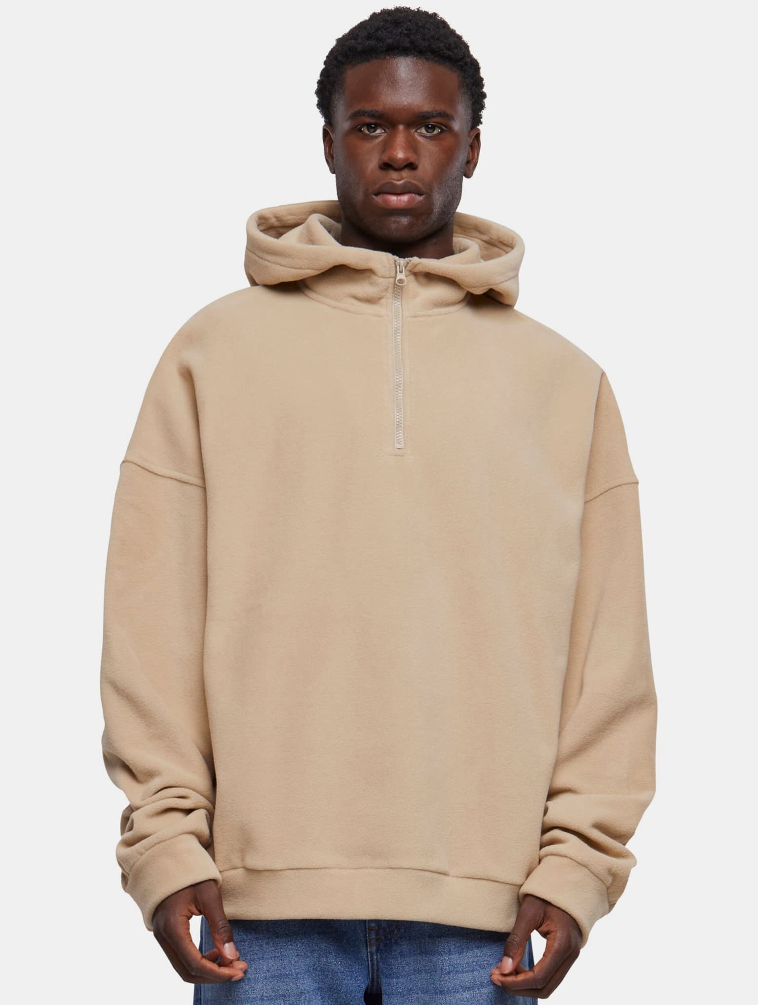 Urban Classics Oversized Polar Fleece Half Zip Hoody