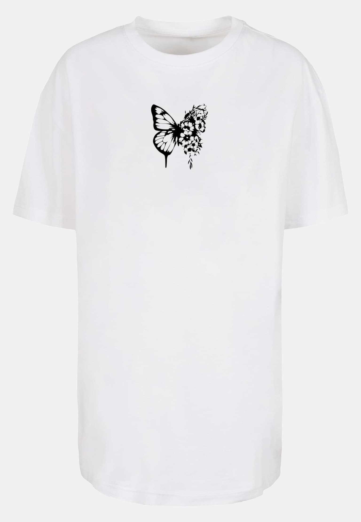 Merchcode POD Ladies Flowers Bloom Oversized Boyfriend Tee – Bild 3