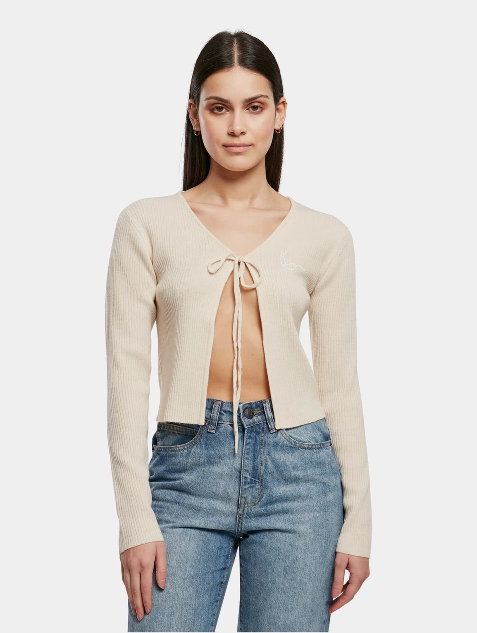 Karl Kani KW221-009-1 Small Signature Knit Bolero light sand – Bild 3