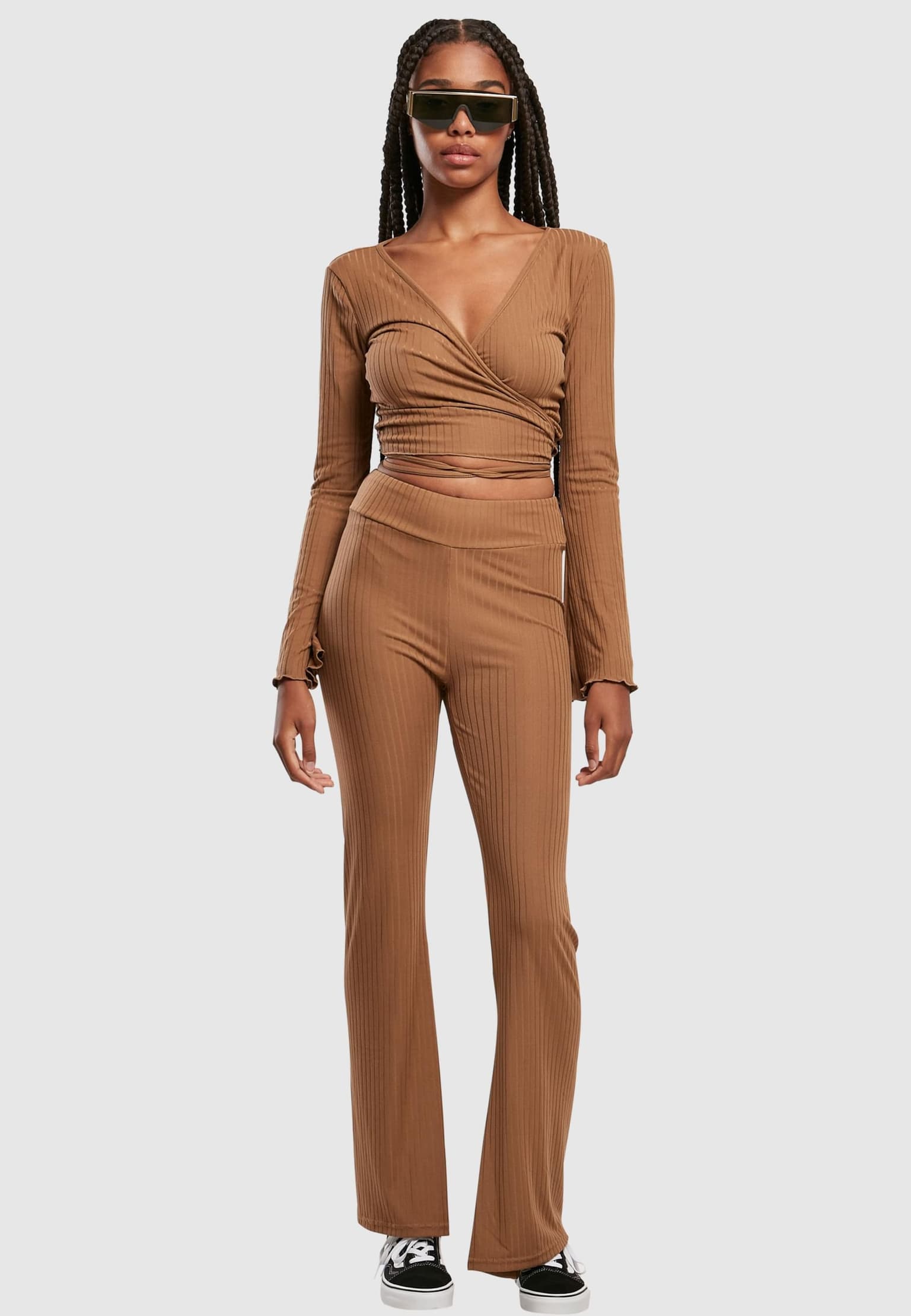 Urban Classics Ladies Cropped Rib Wrapped Longsleeve – Bild 4