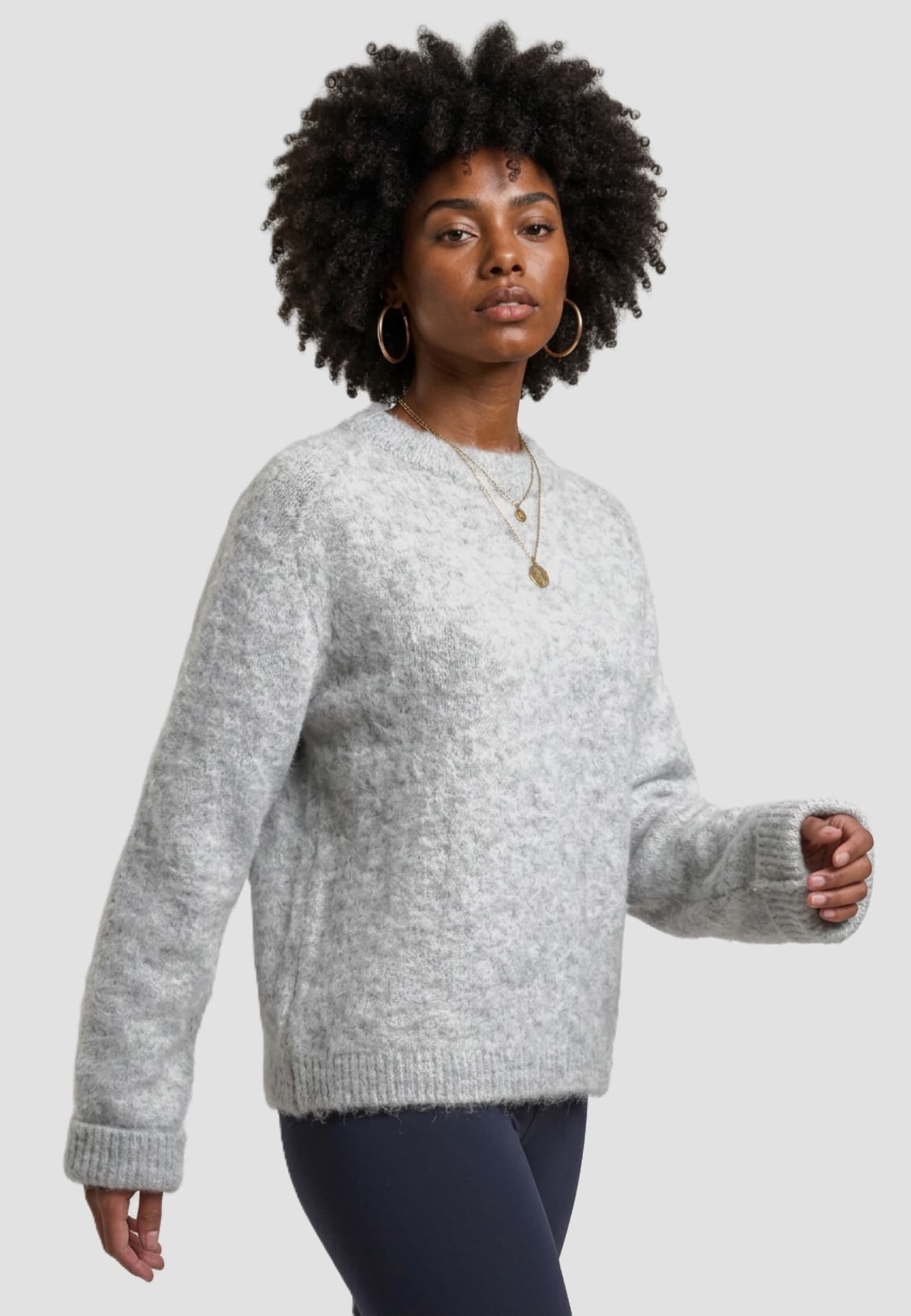 AMN-244-SW-24080449-108 AIMN Alpaca Knit Sweater