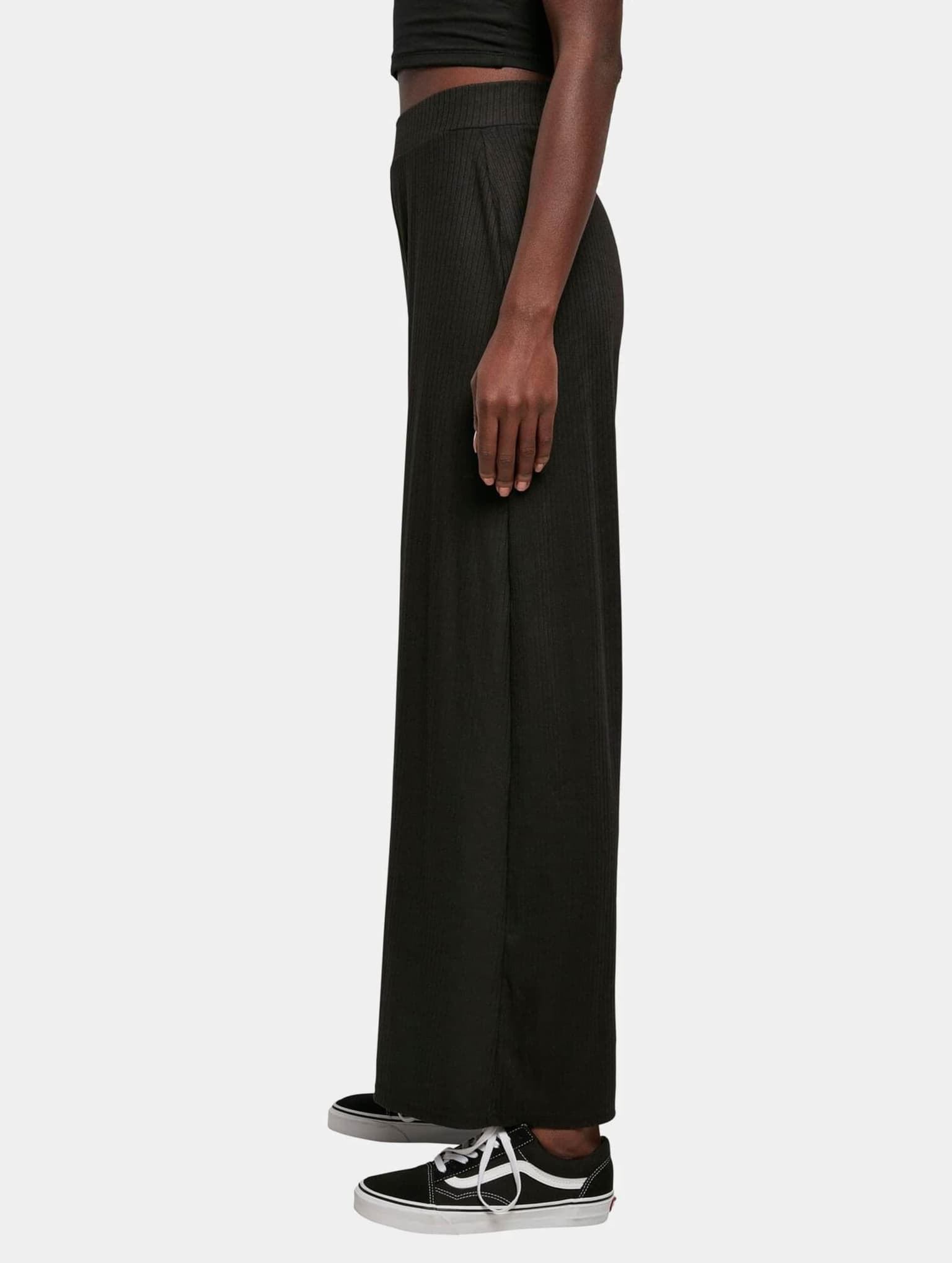 Urban Classics Ladies Rib Jersey Wide Leg Pants – Bild 3