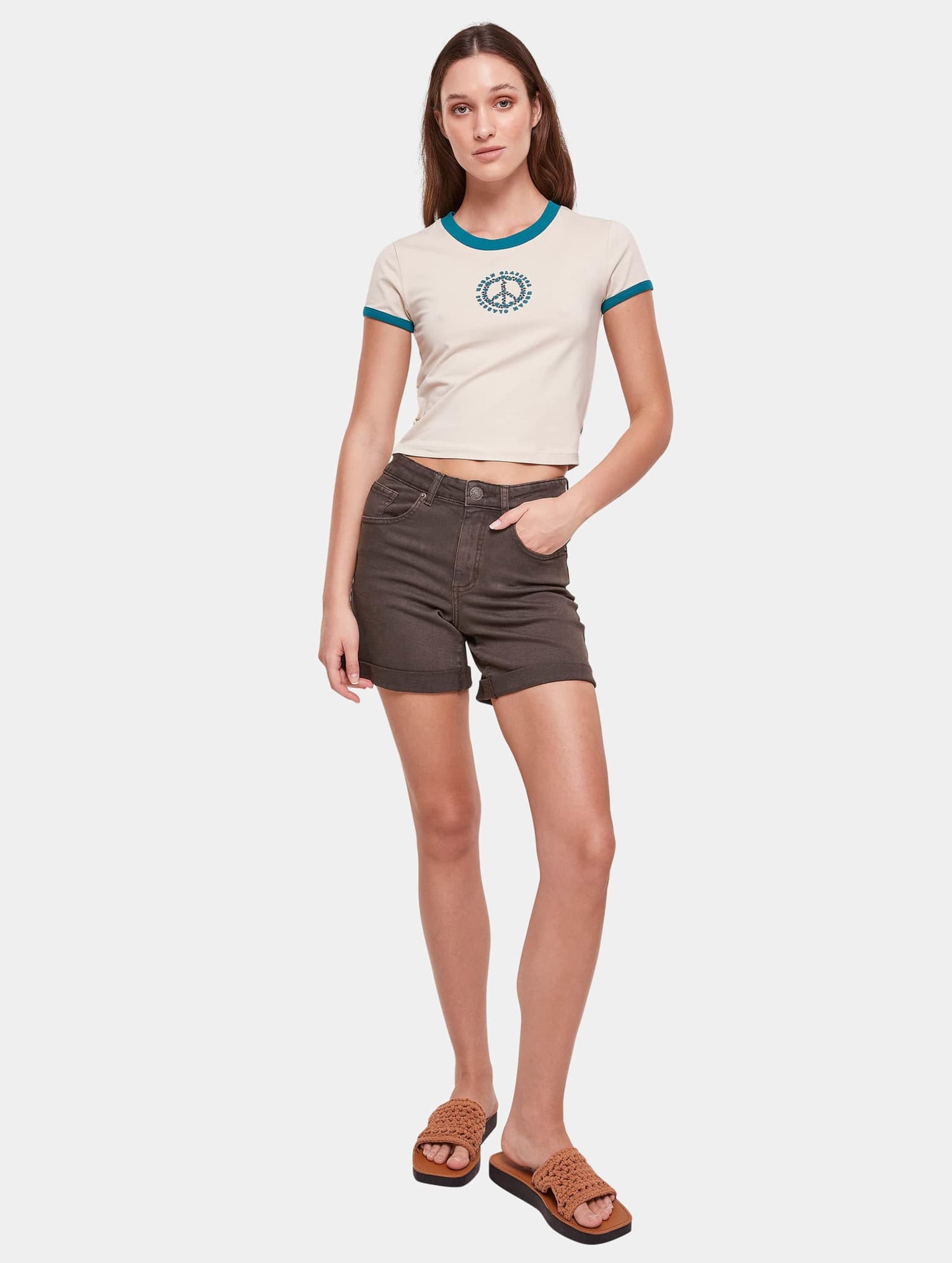 Urban Classics Ladies Stretch Jersey Cropped Tee – Bild 4