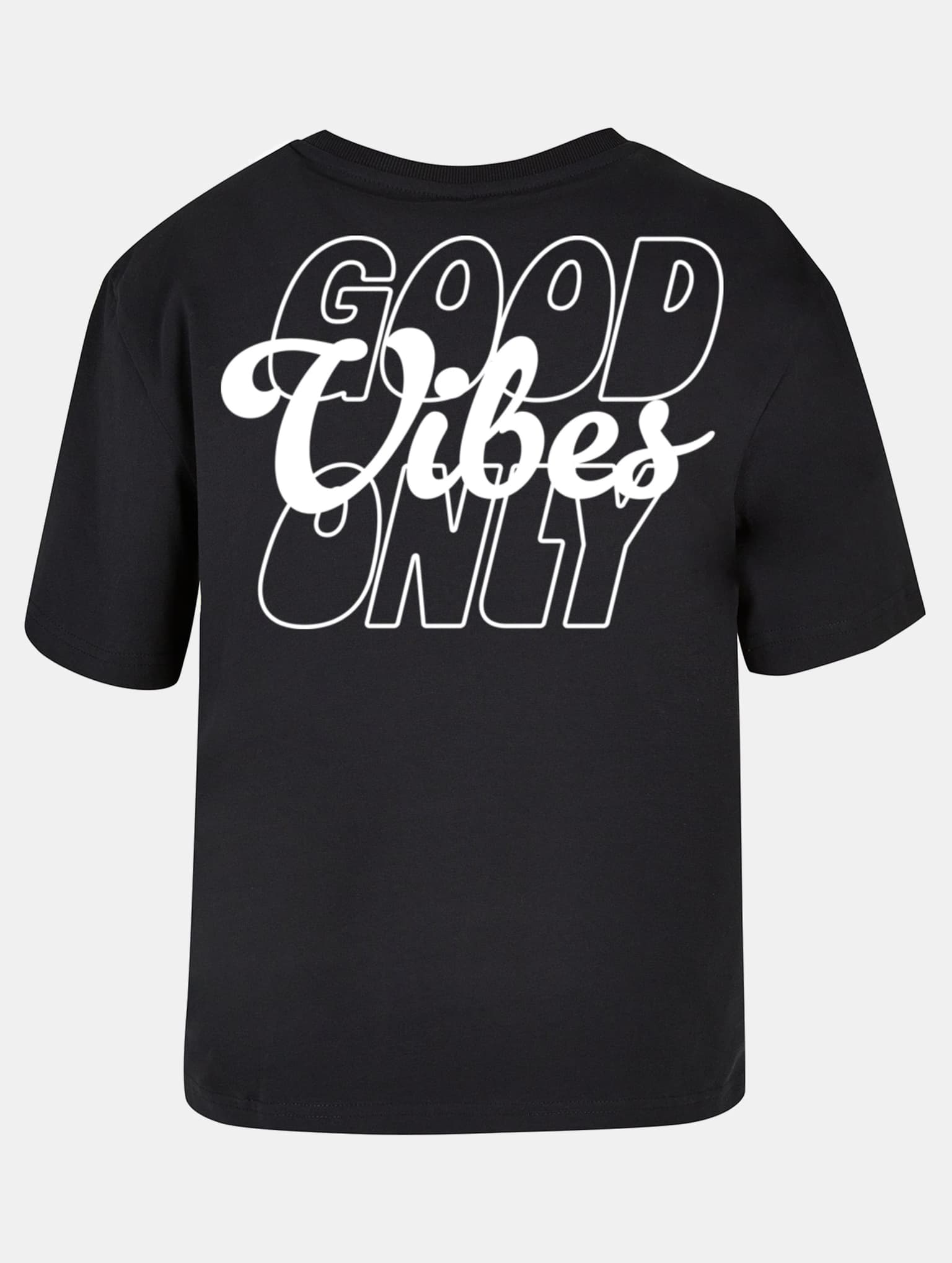 Miss Tee Good Vibes Wording Puff Print T-Shirt – Bild 4