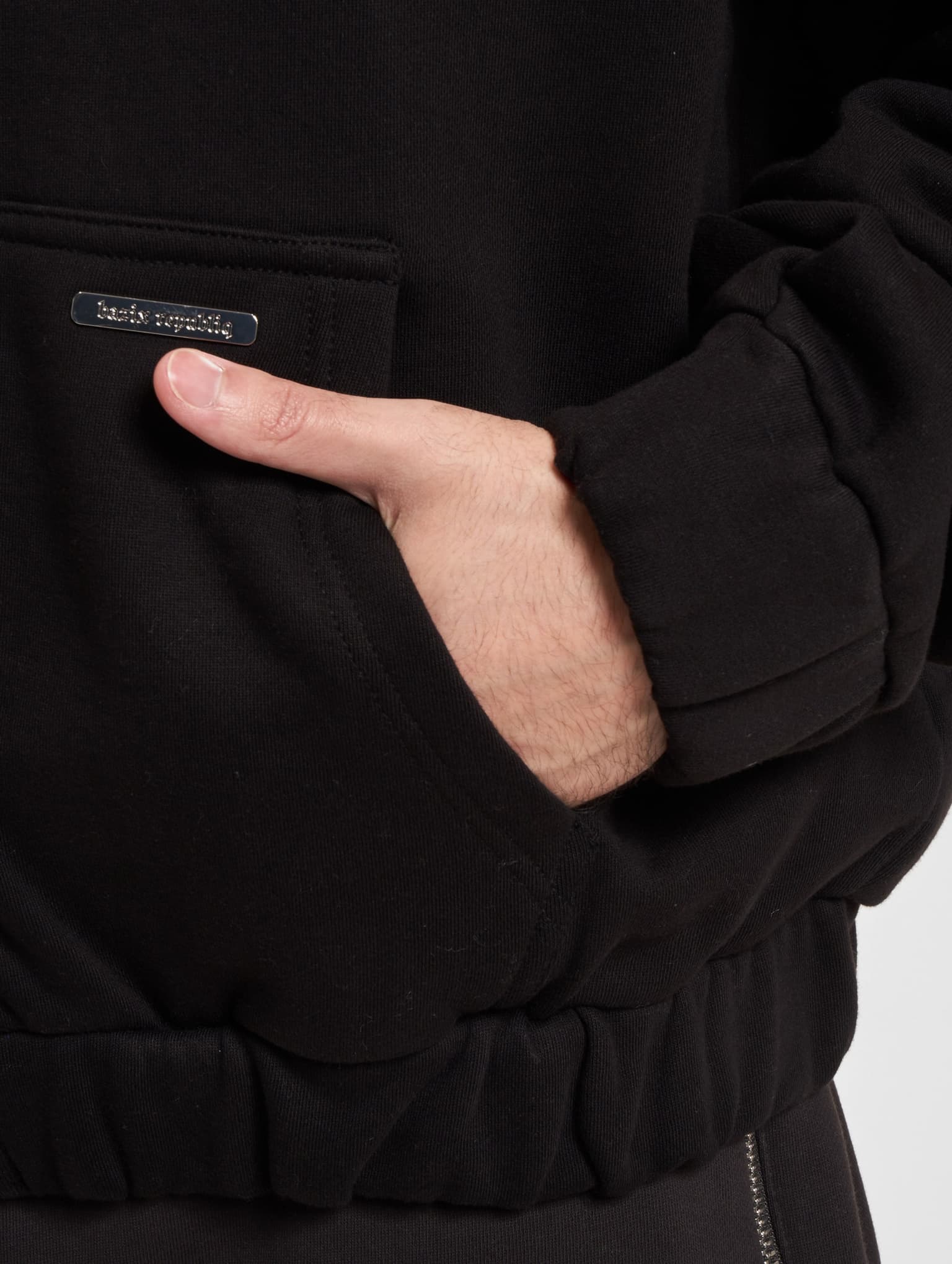 Bazix Republiq Super Heavy Blank Zip-Hoodie – Bild 4