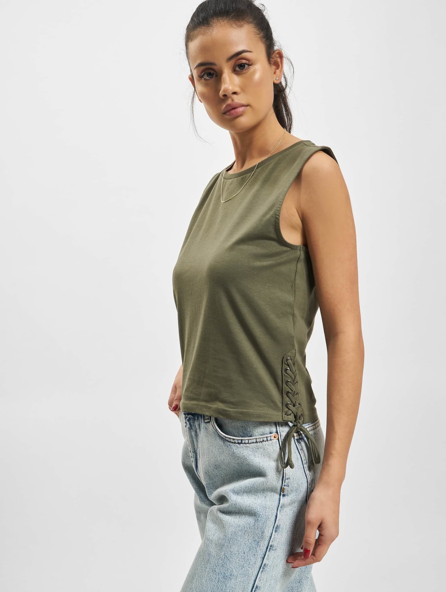 Urban Classics Ladies Lace Up Cropped Top – Bild 3
