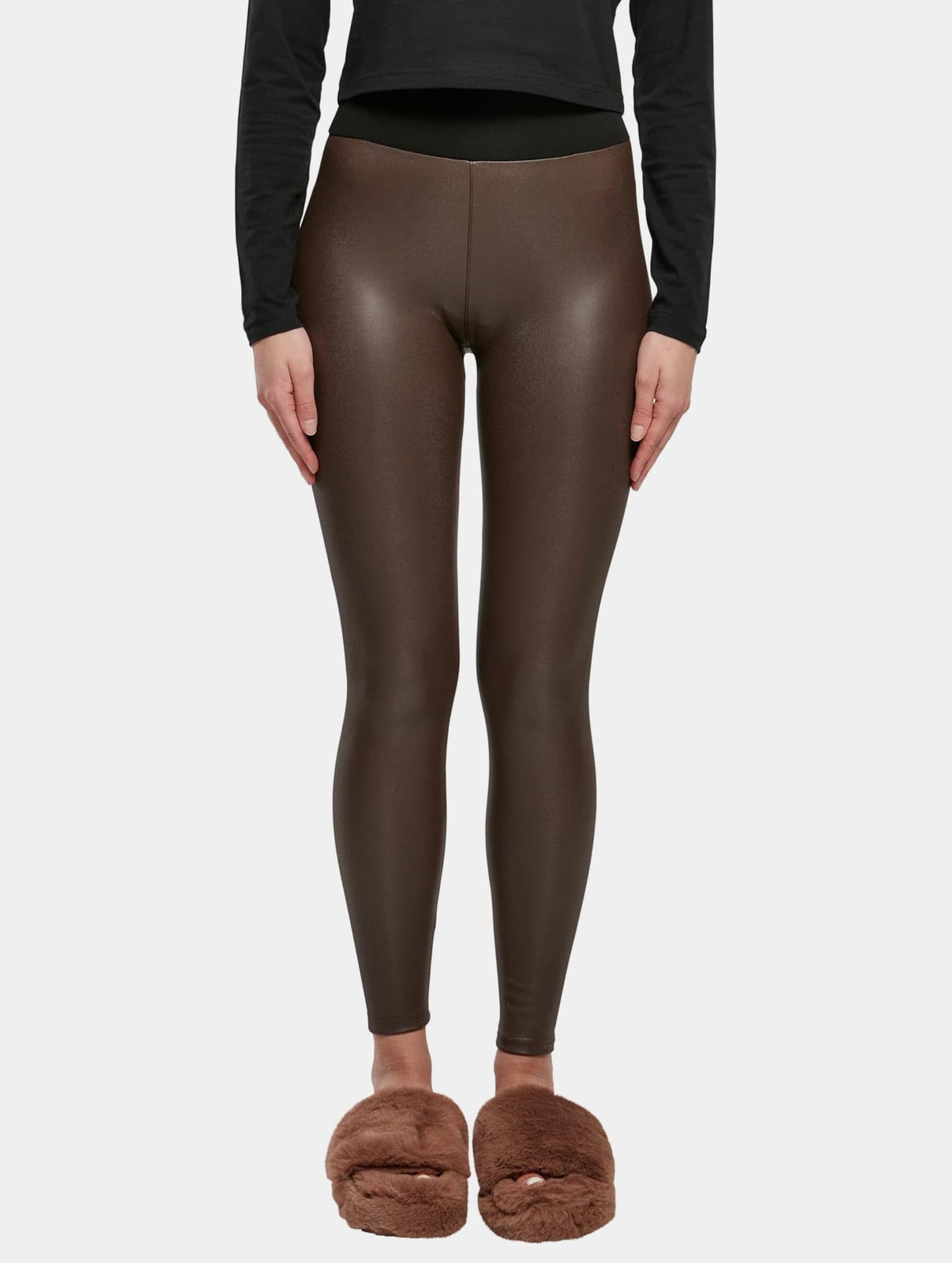Urban Classics Ladies Faux Leather High Waist Leggings – Bild 3