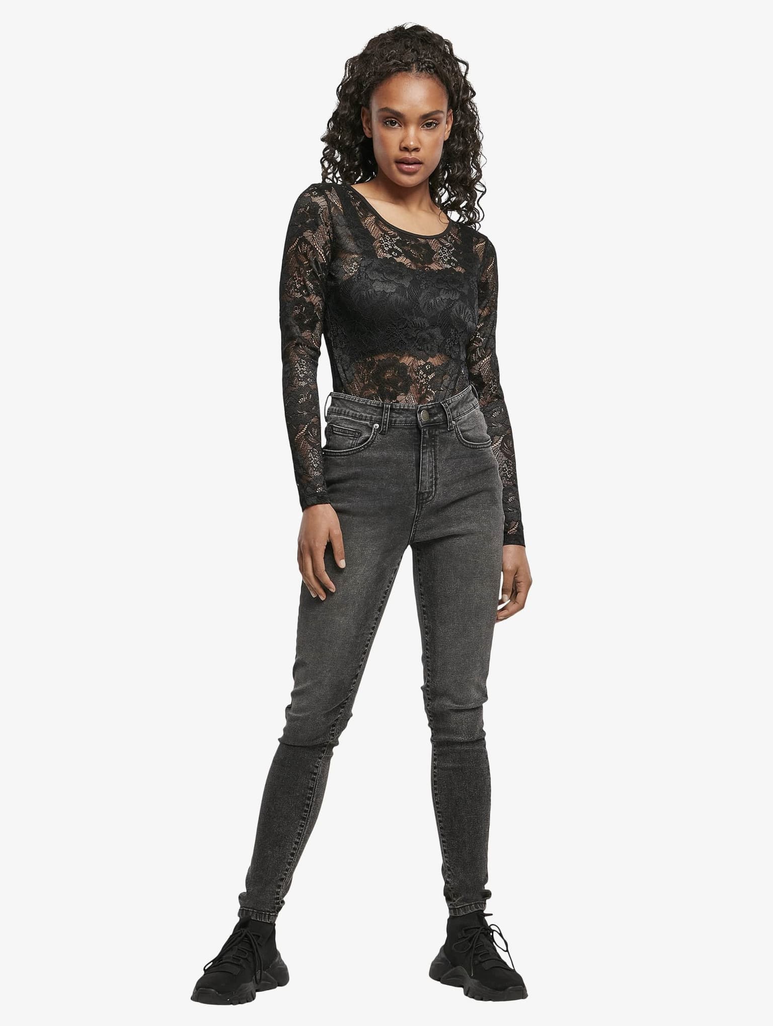 Urban Classics Ladies Lace Longsleeve Body – Bild 4