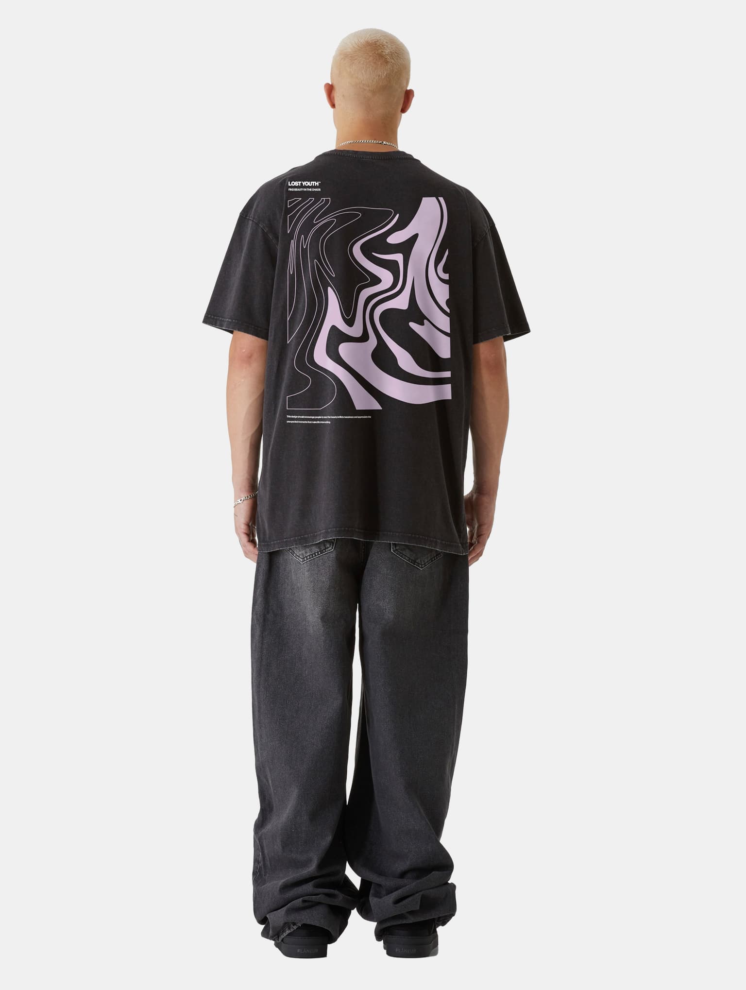 Lost Youth Chaos Acid Washed Tee – Bild 3