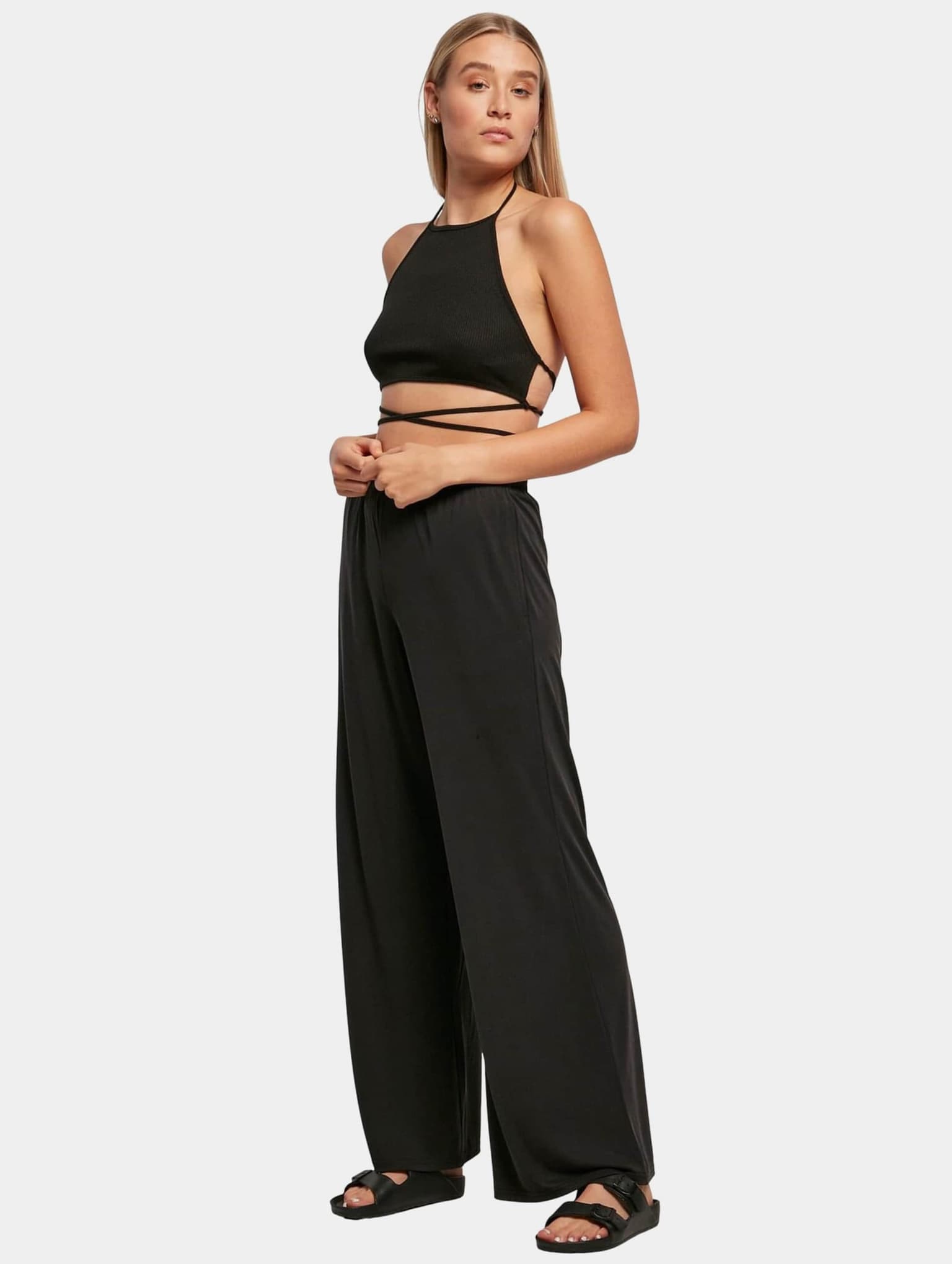 Urban Classics Ladies Rib Trapeze Cropped Top – Bild 4