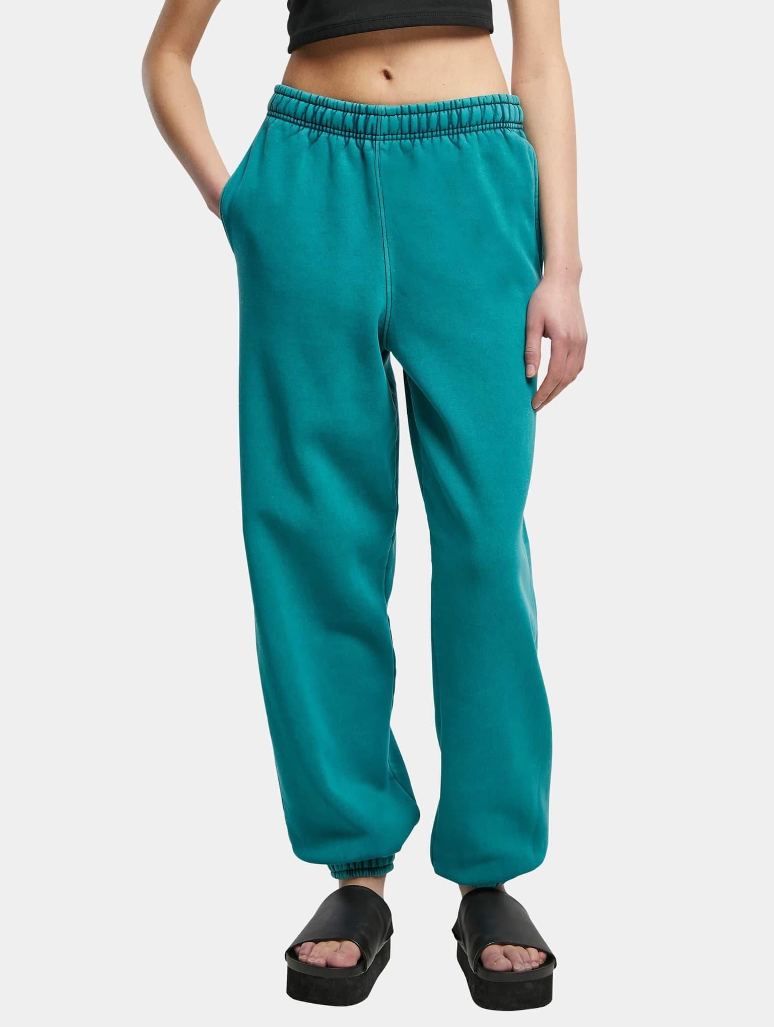 Urban Classics Ladies High Waist Stone Washed Sweat Pants