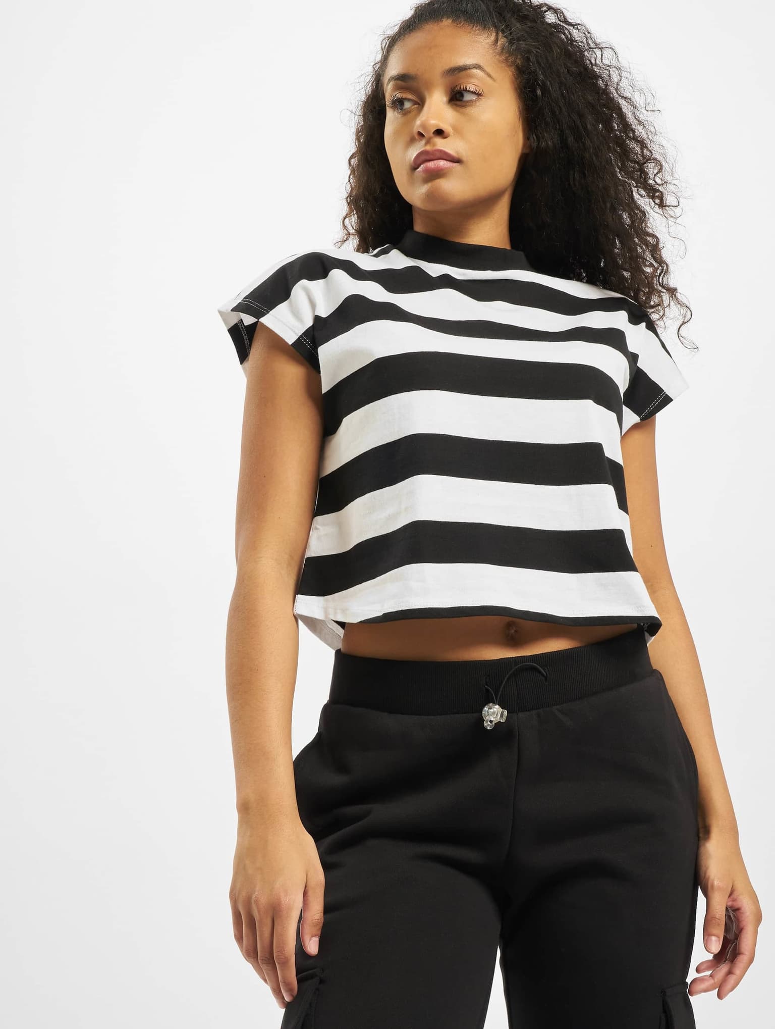 Urban Classics Ladies Stripe Short Tee