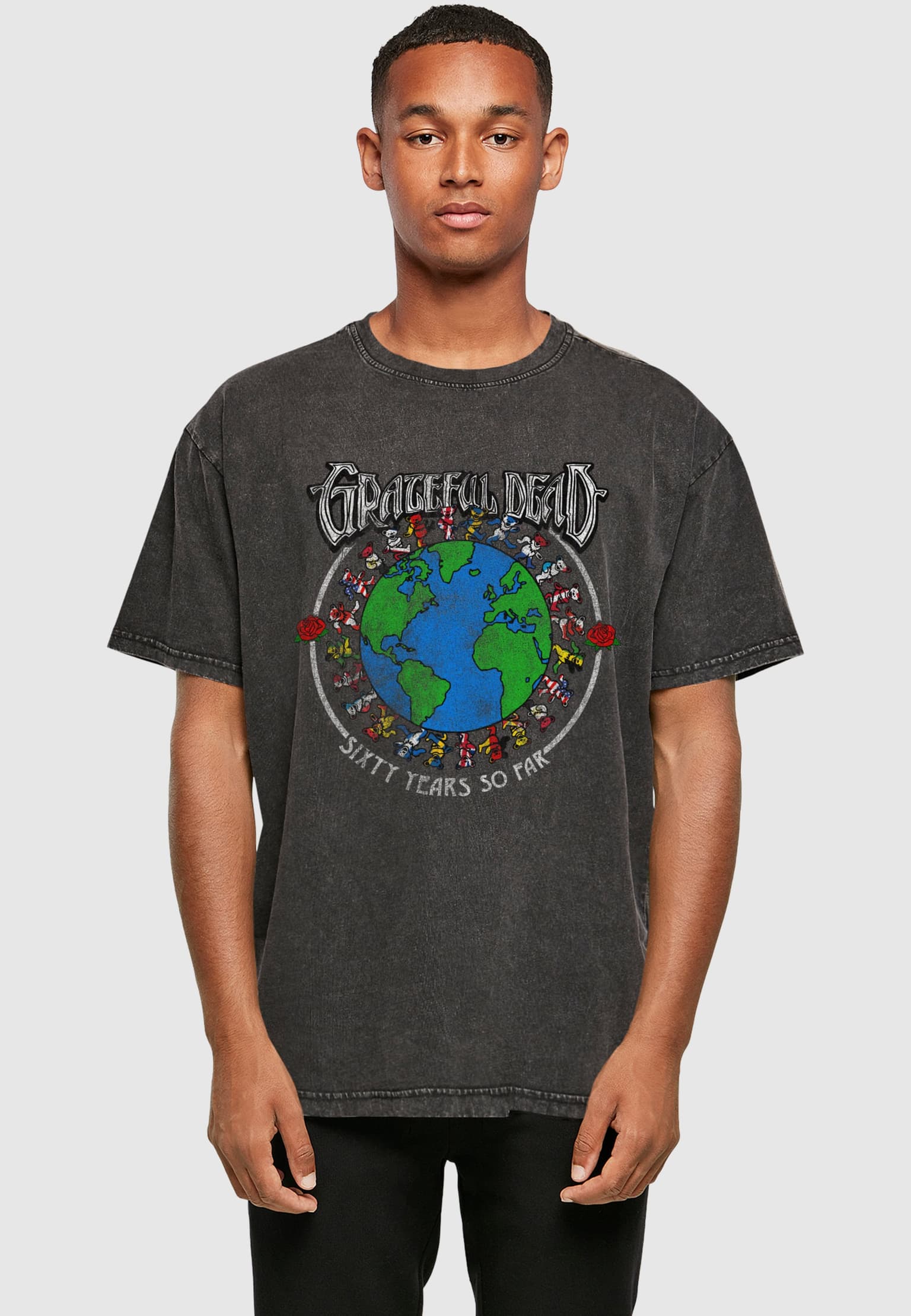 Merchcode Grateful Dead Sixty Years so far Acid Wash Oversize Tee