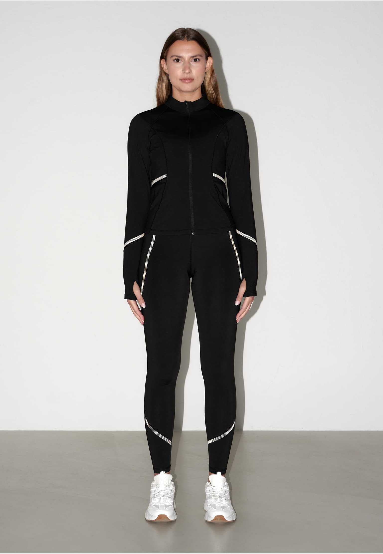 aimn Black Reflective Warming Zip Jacket – Bild 4