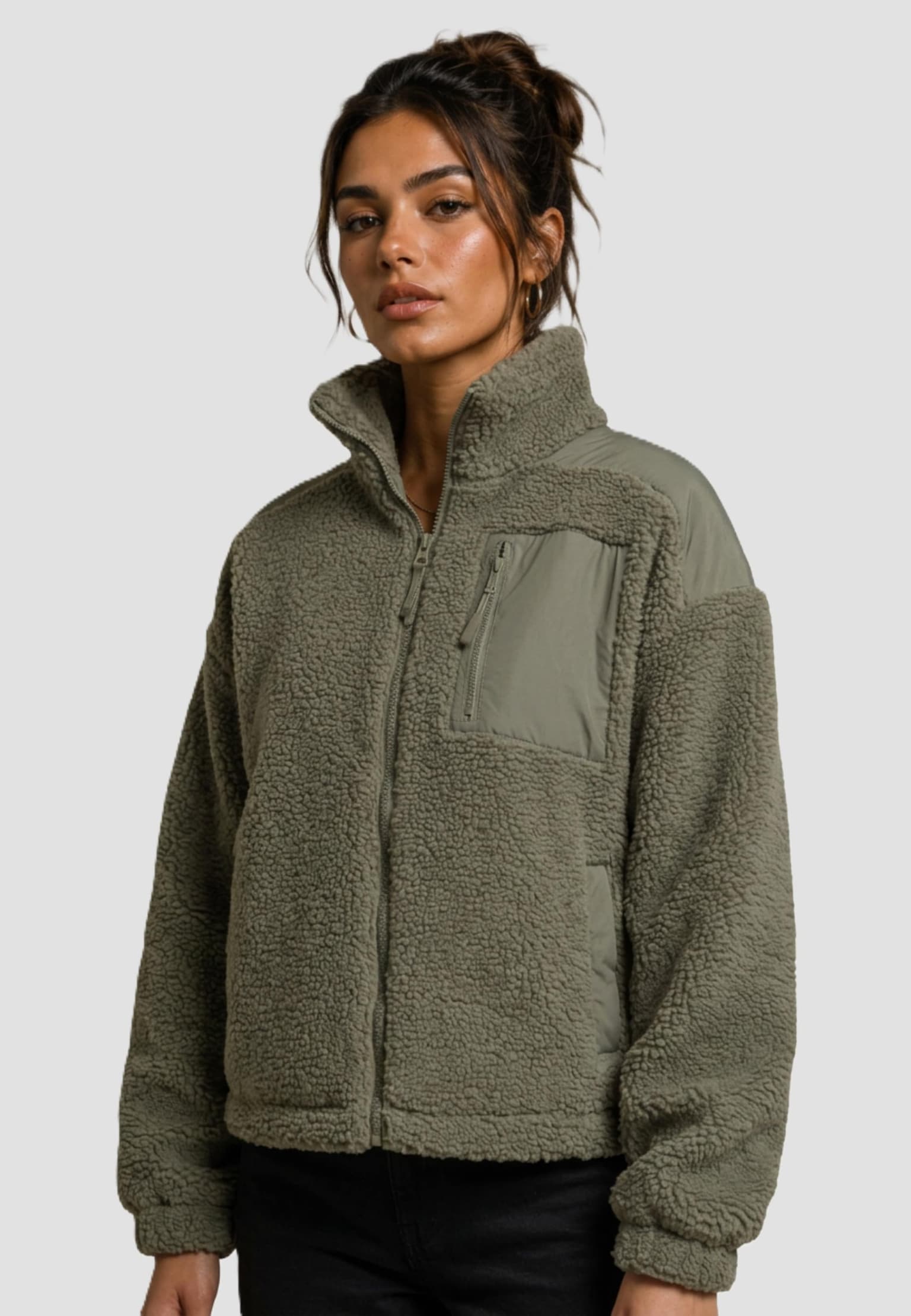 Urban Classics Ladies Sherpa Mix Jacket