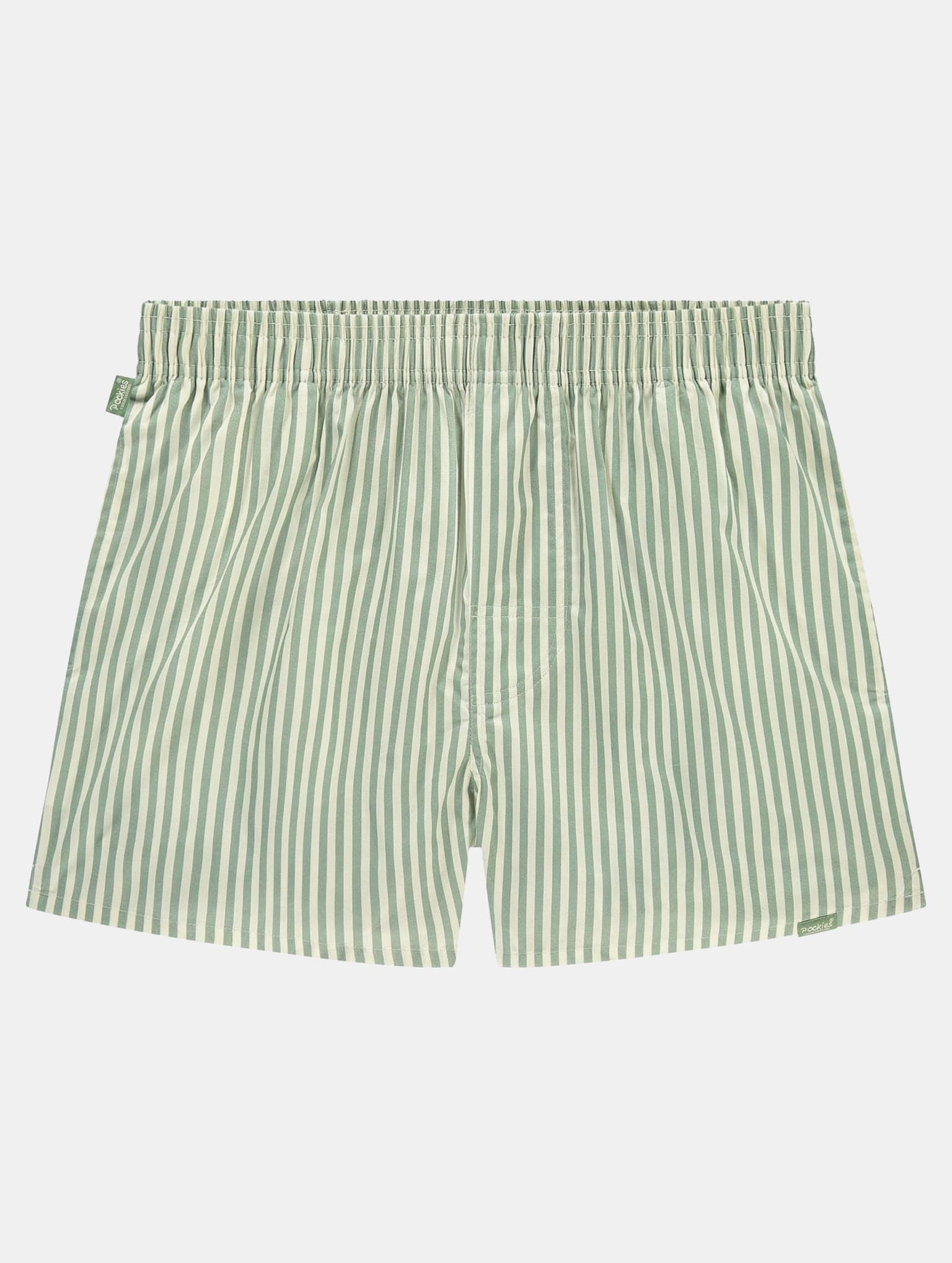 Pockies Green Striped Boxershorts