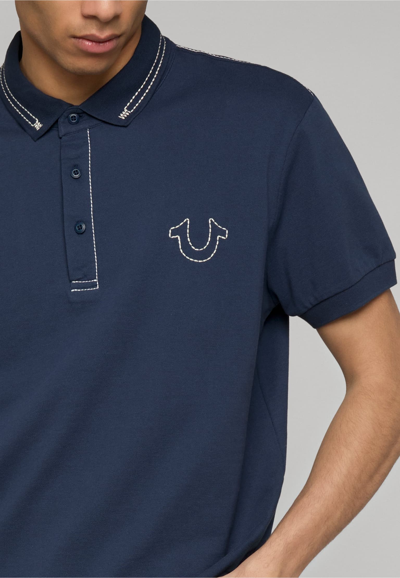 True Religion RELAXED BIG T EMBRO PIQUE POLO – Bild 4