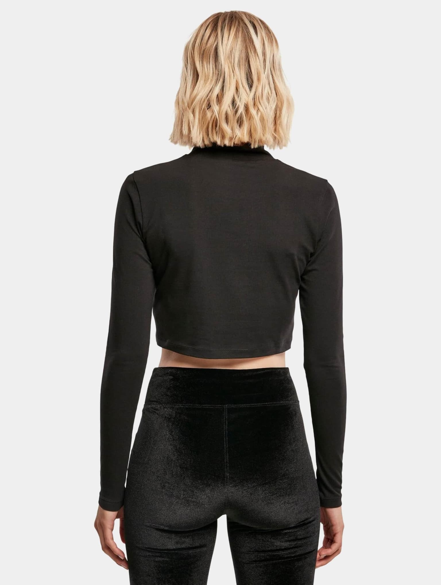Urban Classics Ladies Essentials Cropped Turtelneck Longsleeve – Bild 2