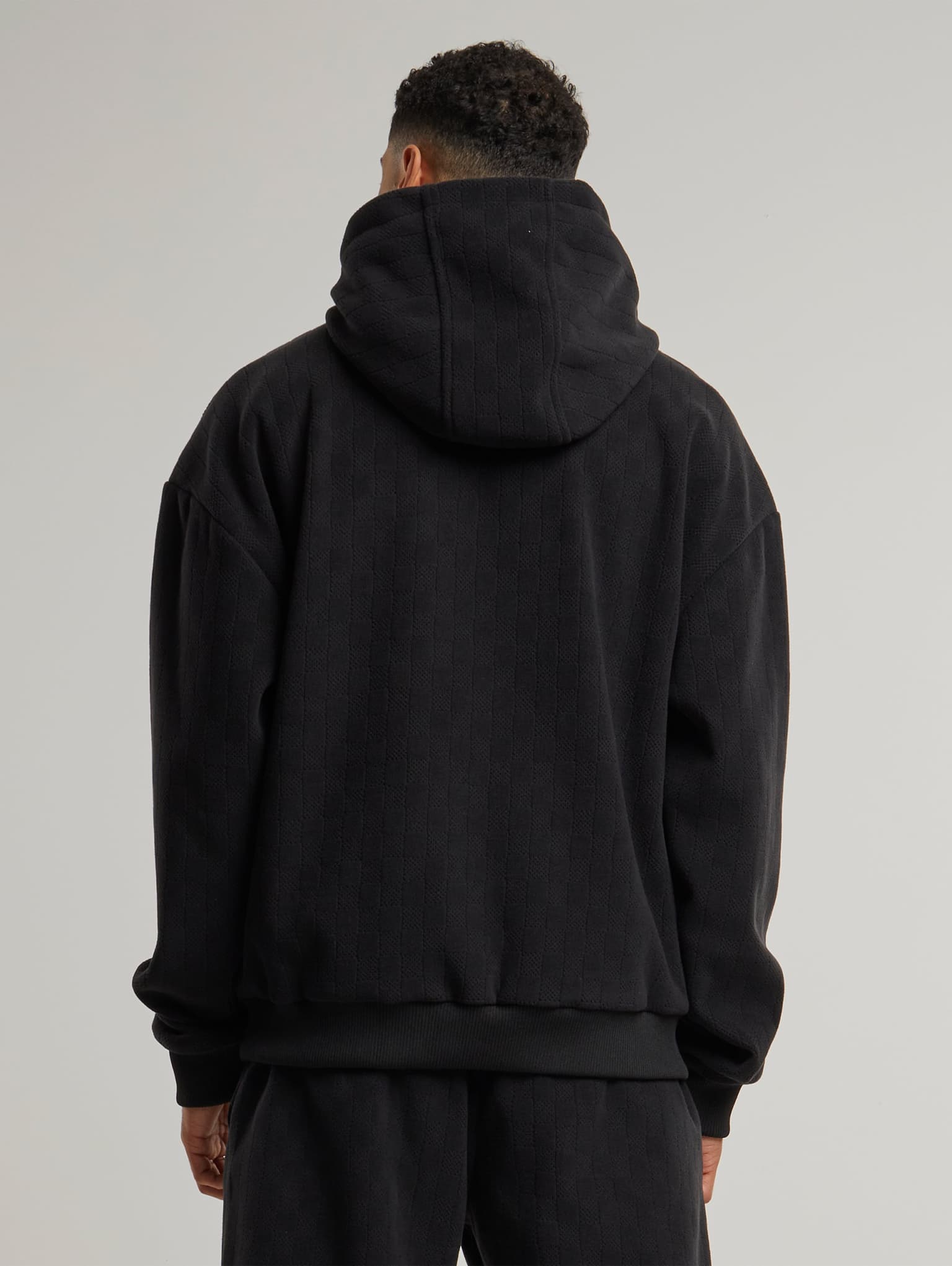 Urban Classics Jacquard Velvet Oversized Hoodie – Bild 2