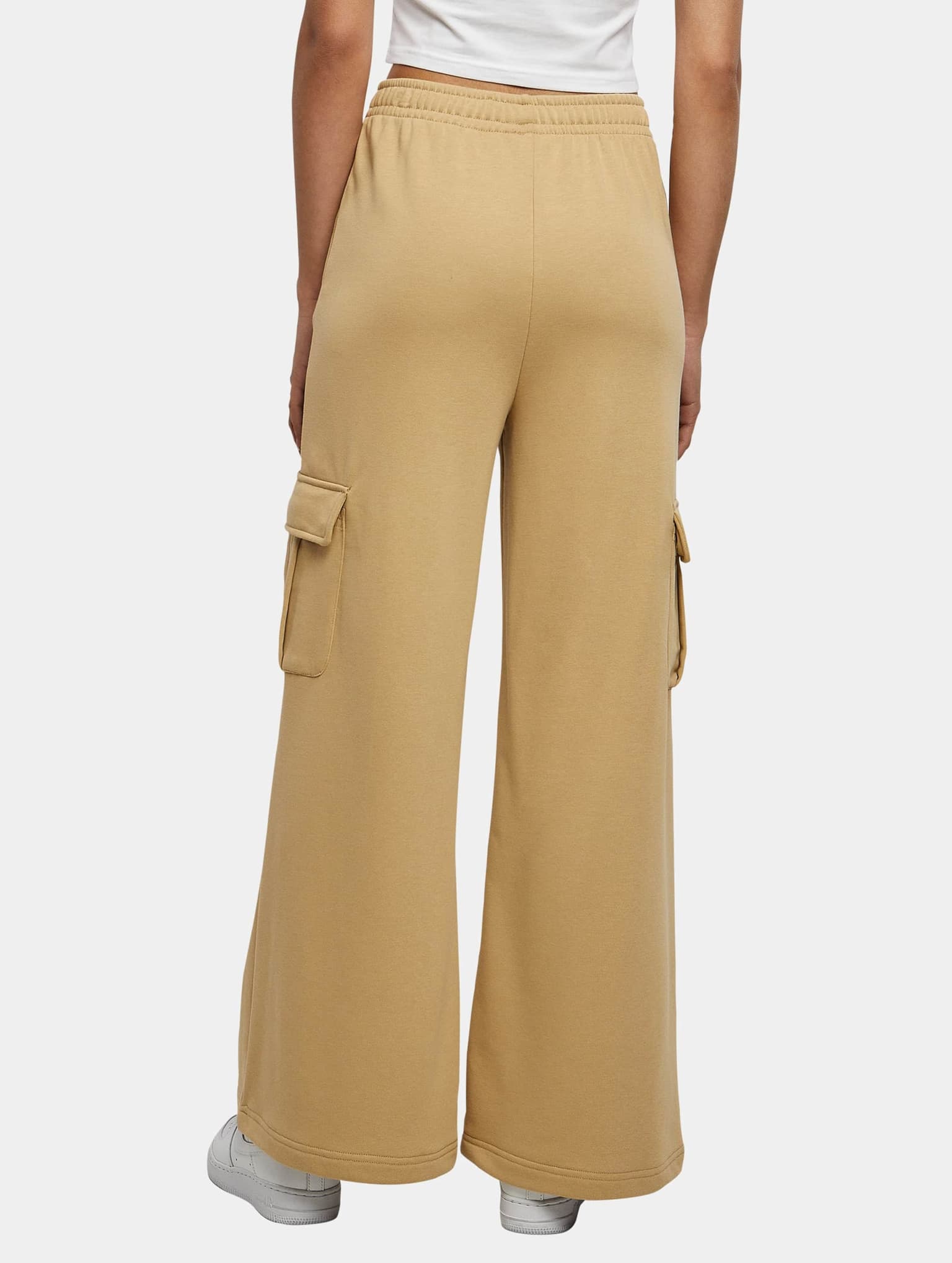 Urban Classics Ladies Highwaist Wide Leg Cargo Terry Pants – Bild 2
