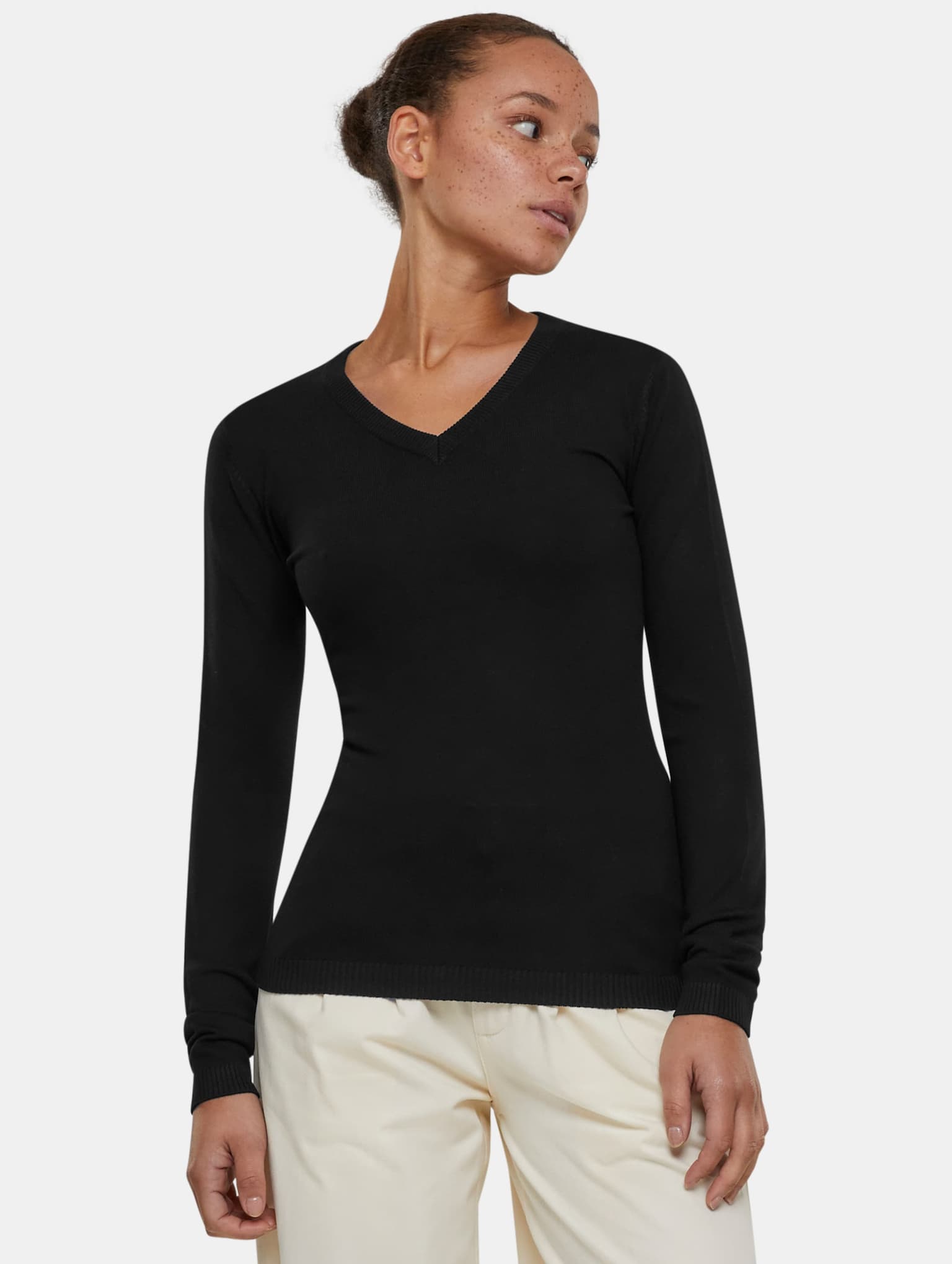 Urban Classics Ladies Knitted V-Neck Sweater