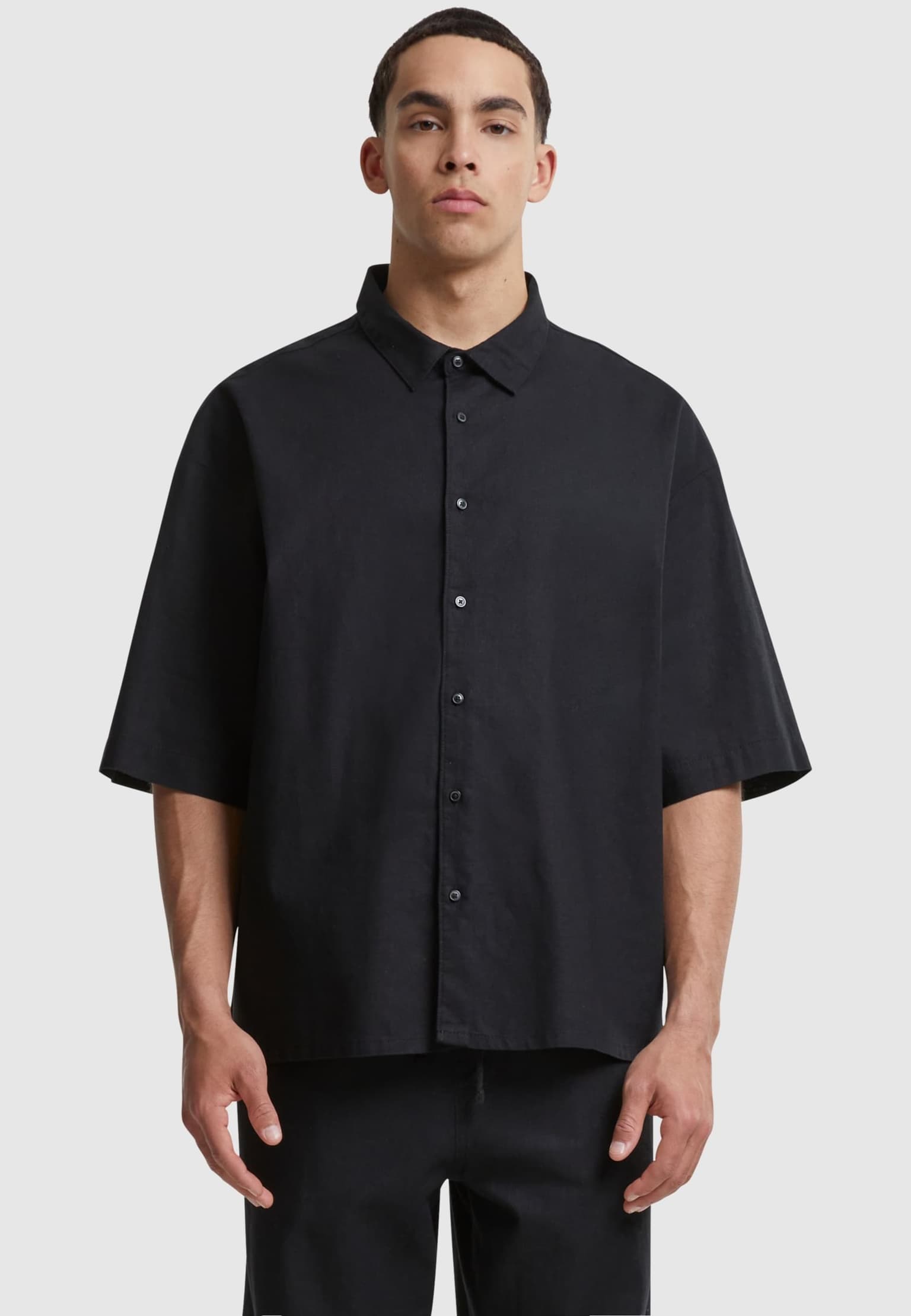 Urban Classics Boxy Cotton Linen Shirt – Bild 3