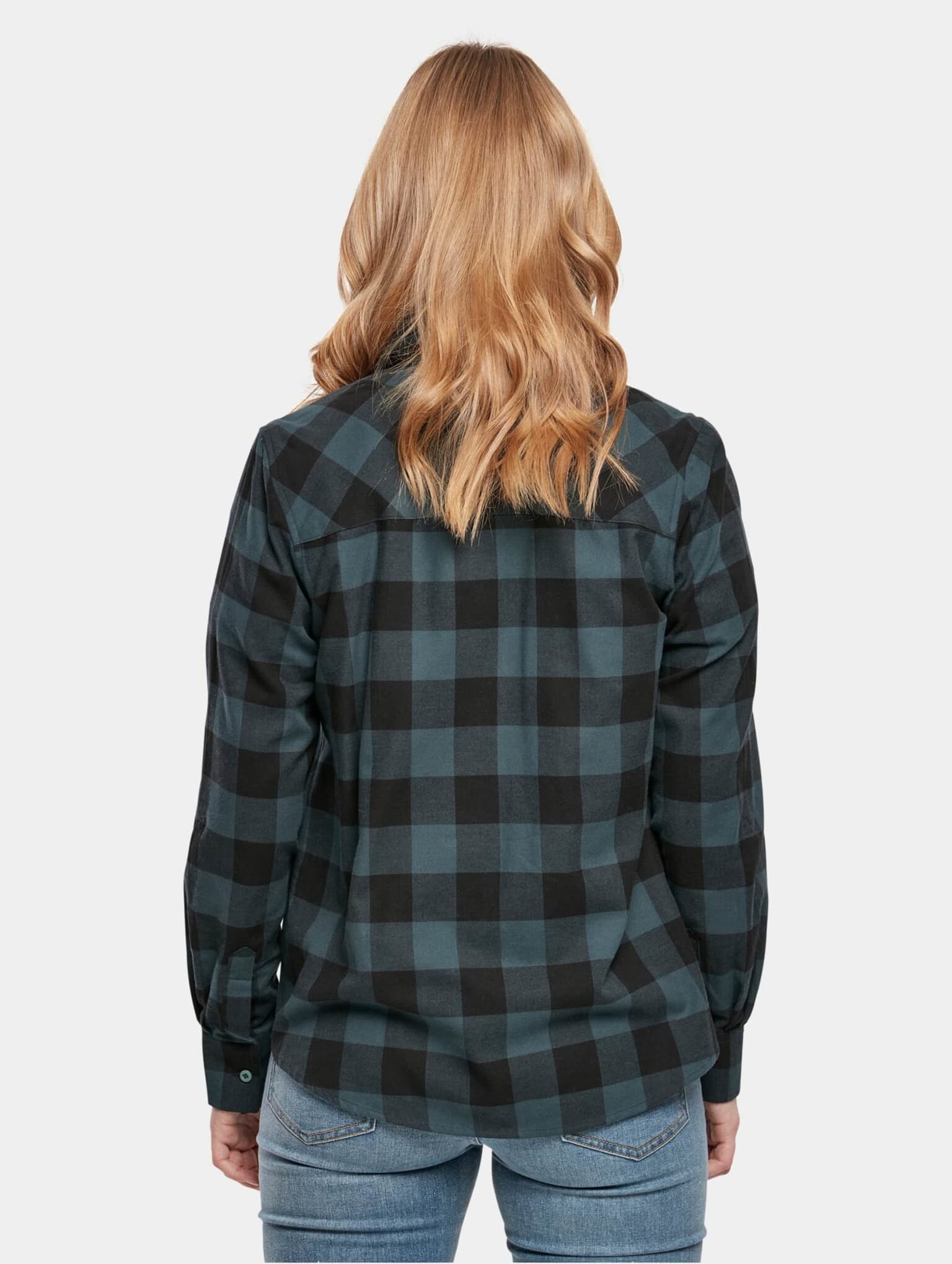 Urban Classics Ladies Turnup Checked Flanell Shirt – Bild 2