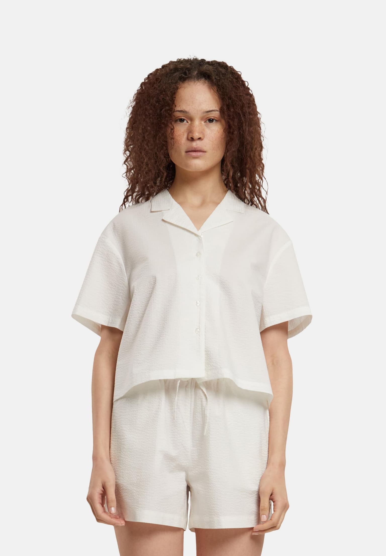 Urban Classics Ladies Seersucker Bluse