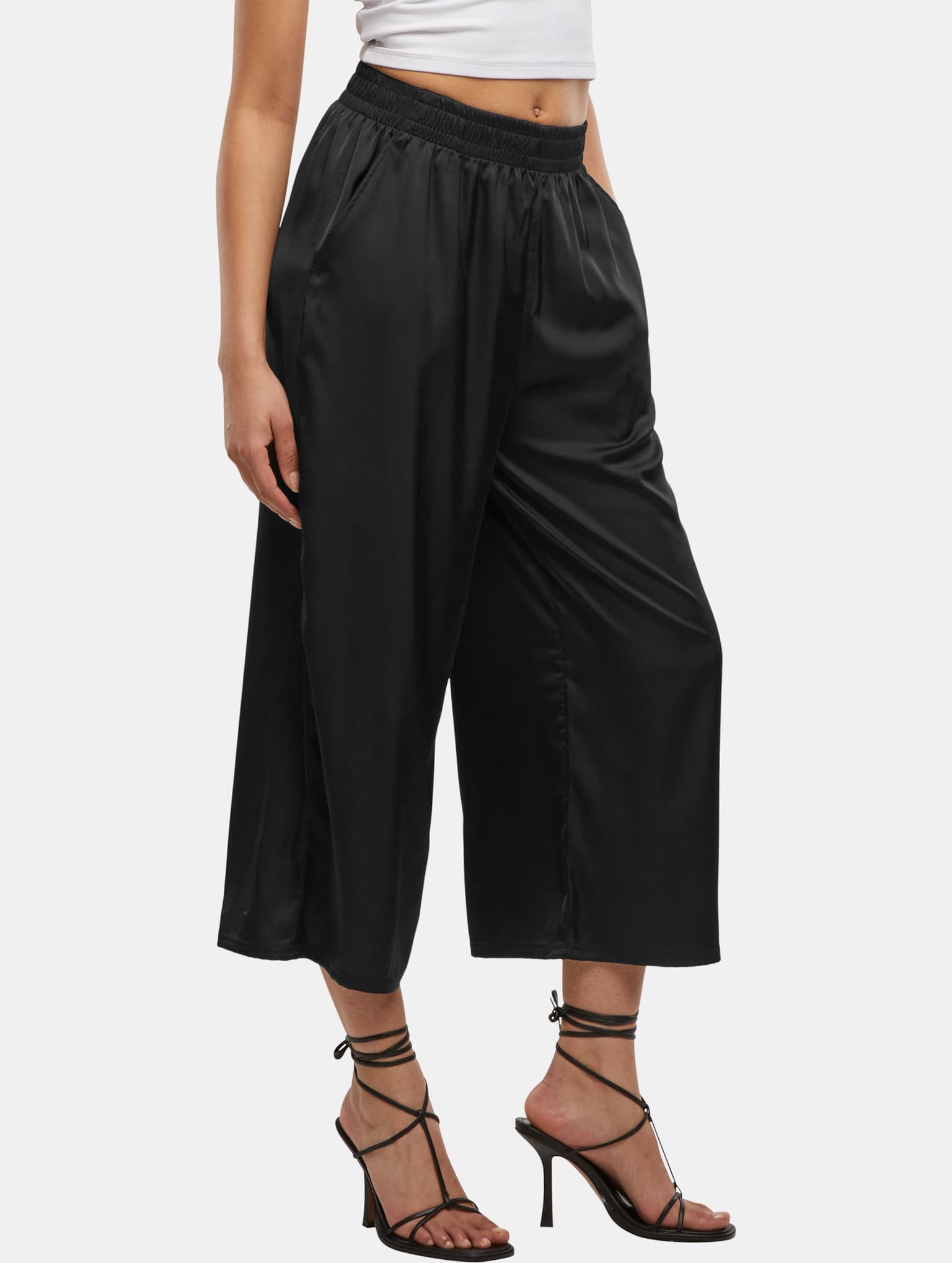 Urban Classics Ladies Satin Wide Leg Culotte – Bild 3
