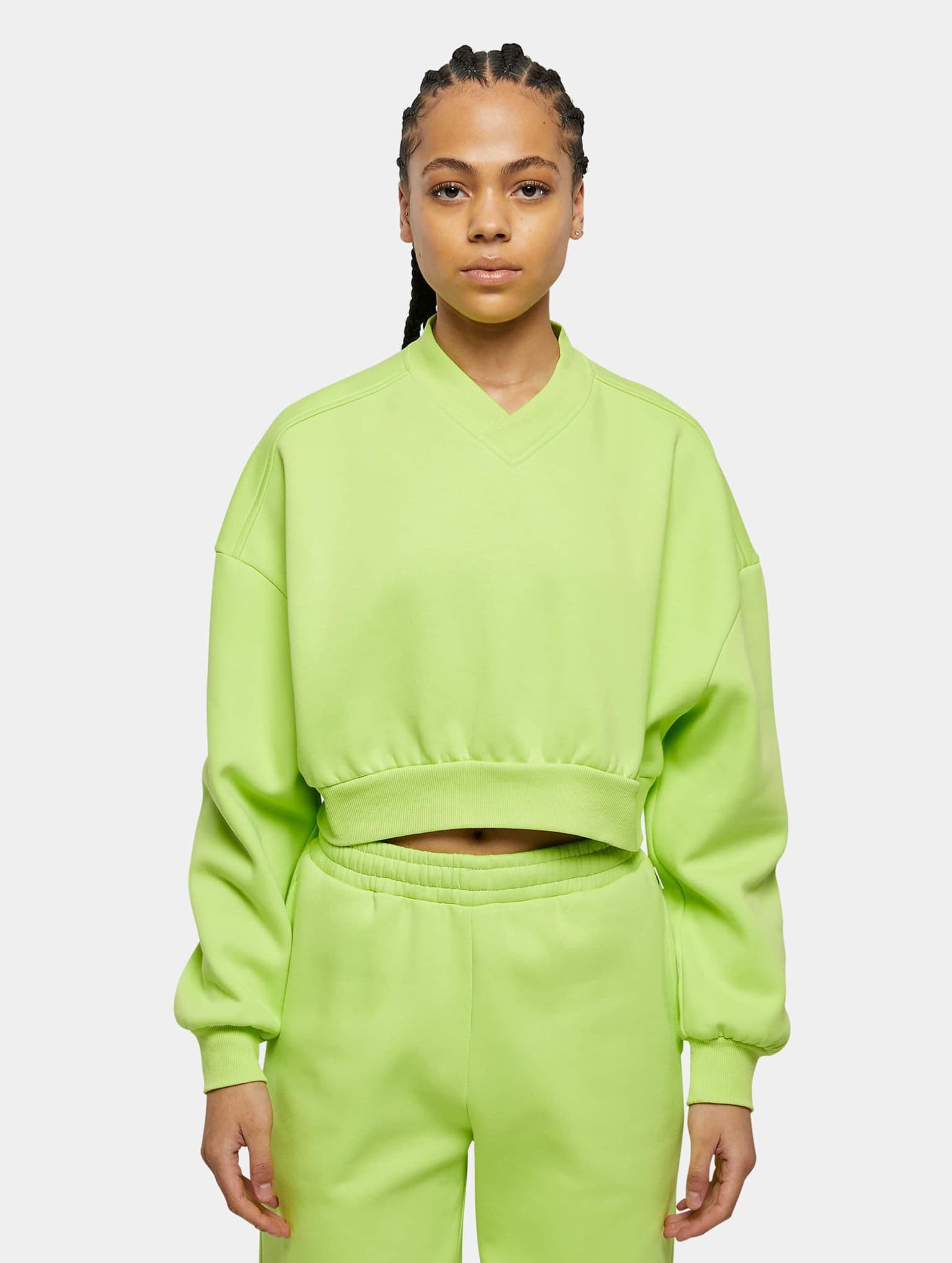 Urban Classics Ladies Cropped V-Neck – Bild 3