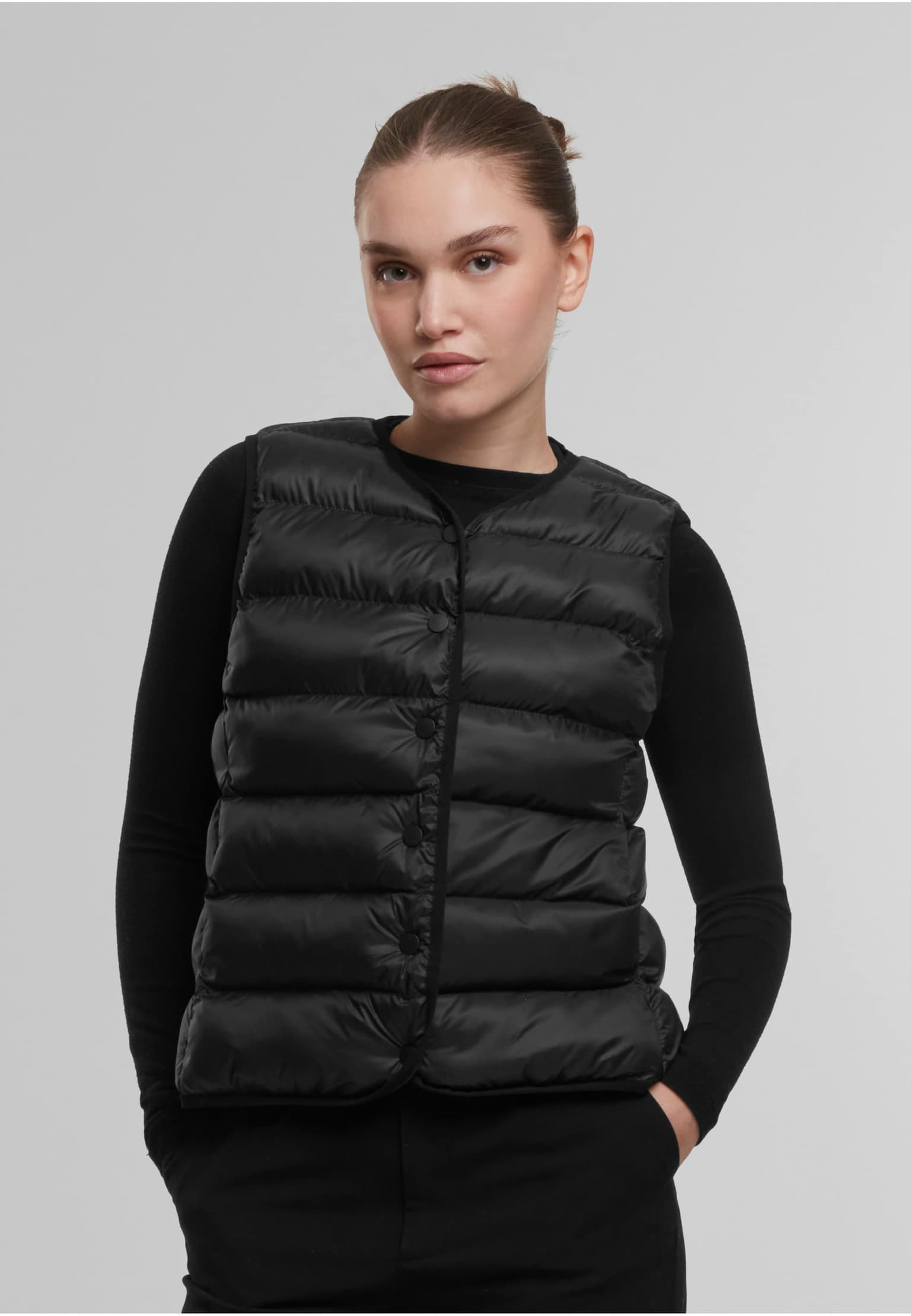 Urban Classics Ladies Button Puffer Vest